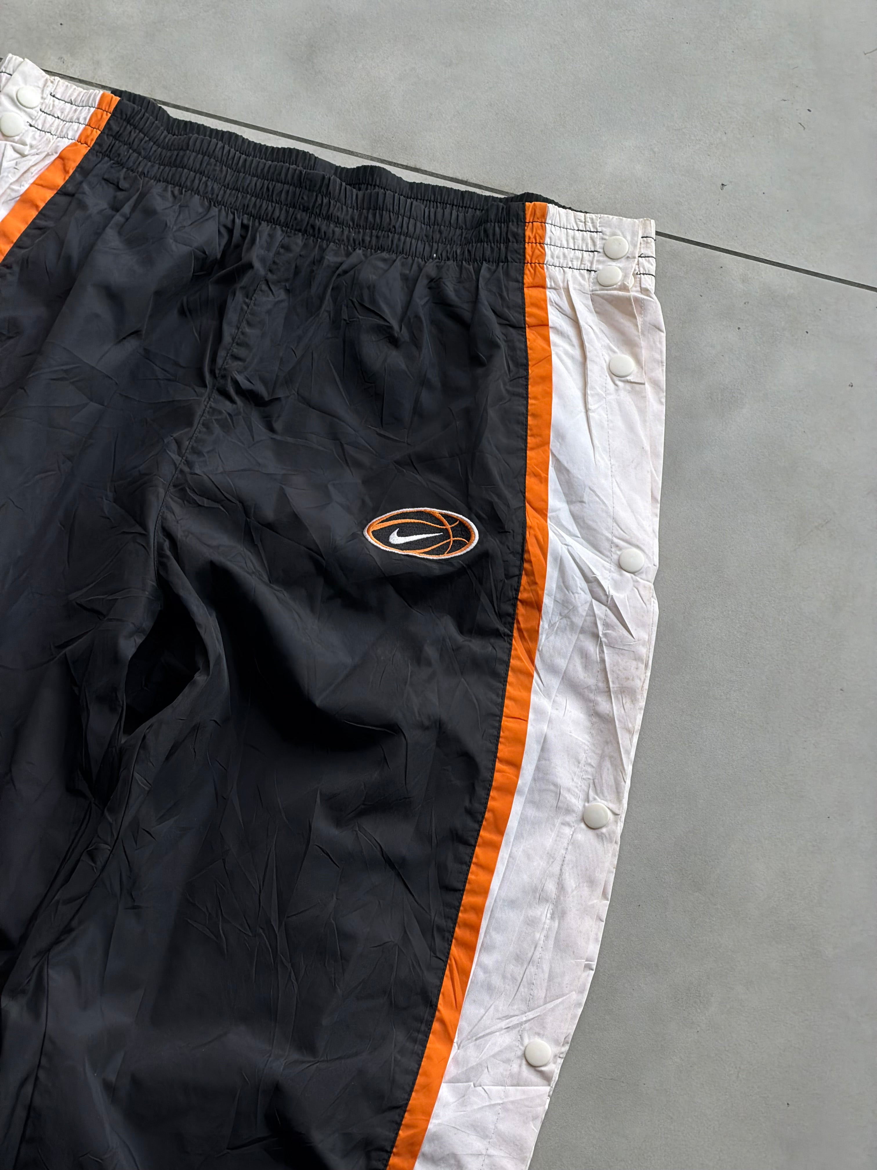 90’s NIKE NYLON SIDE SNAP BUTTON TRACK PANT- 34