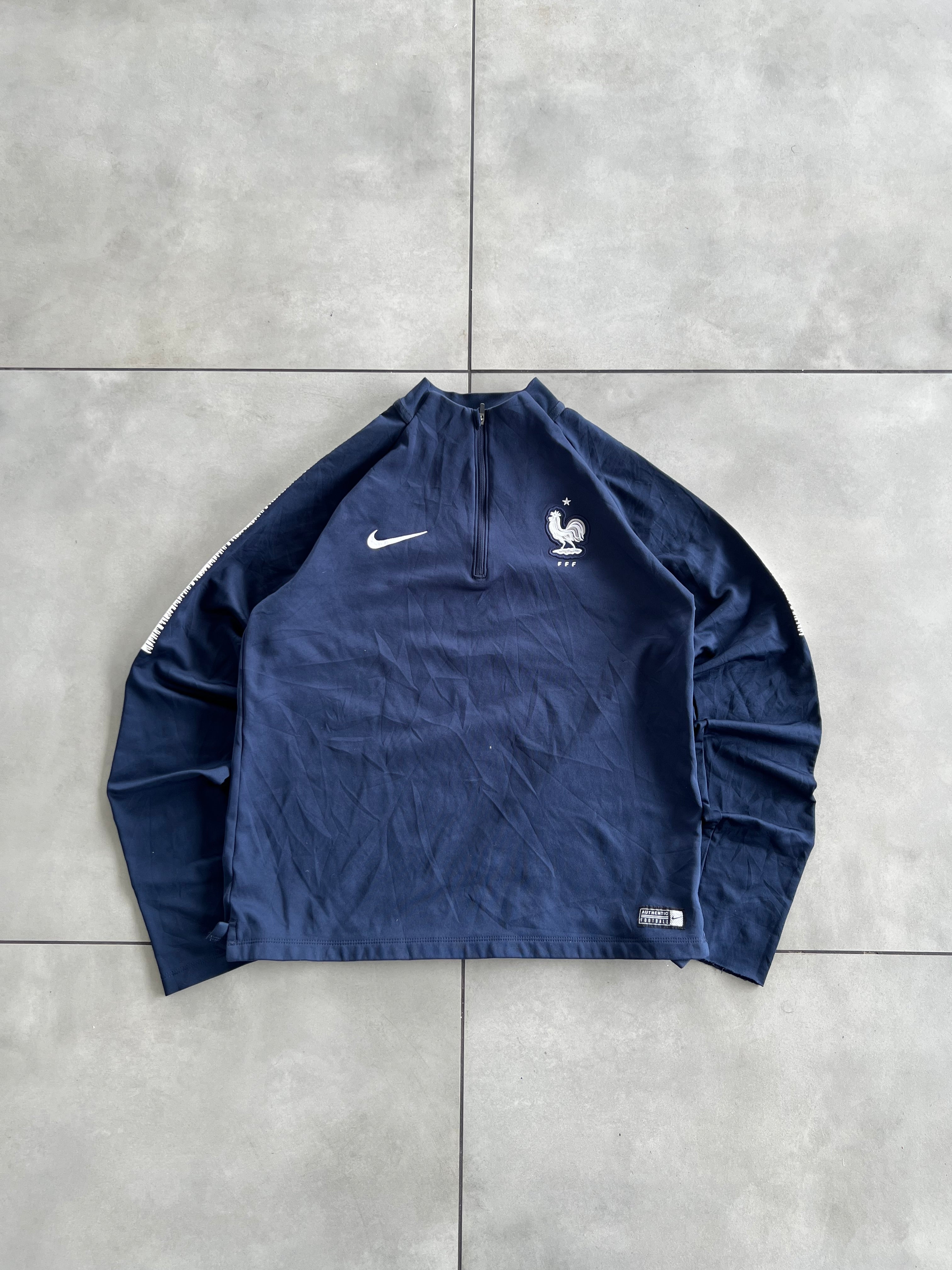 FRANCE QUARTER ZIPPER VTG JACKET- Xs-S