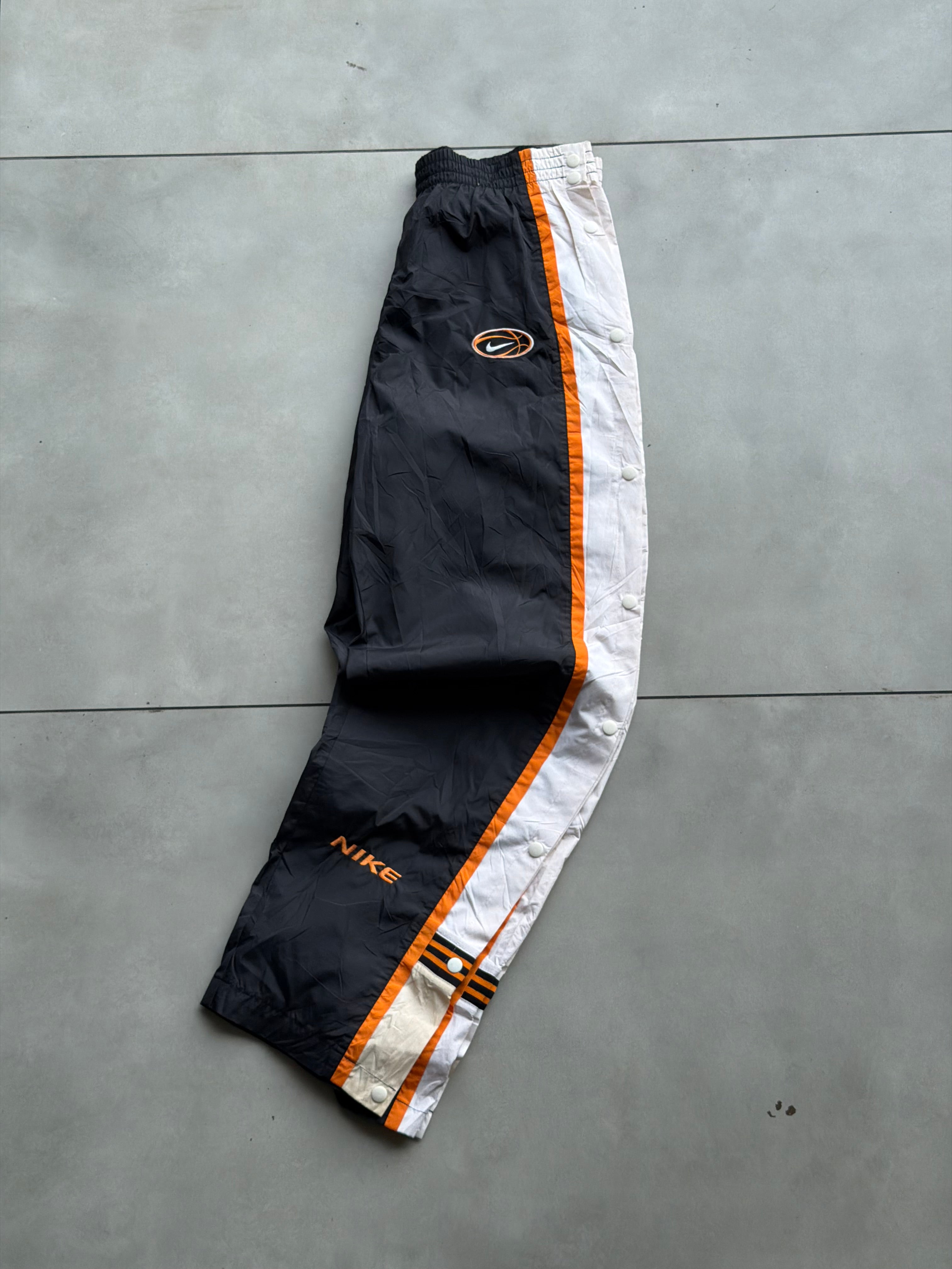 90’s NIKE NYLON SIDE SNAP BUTTON TRACK PANT- 34