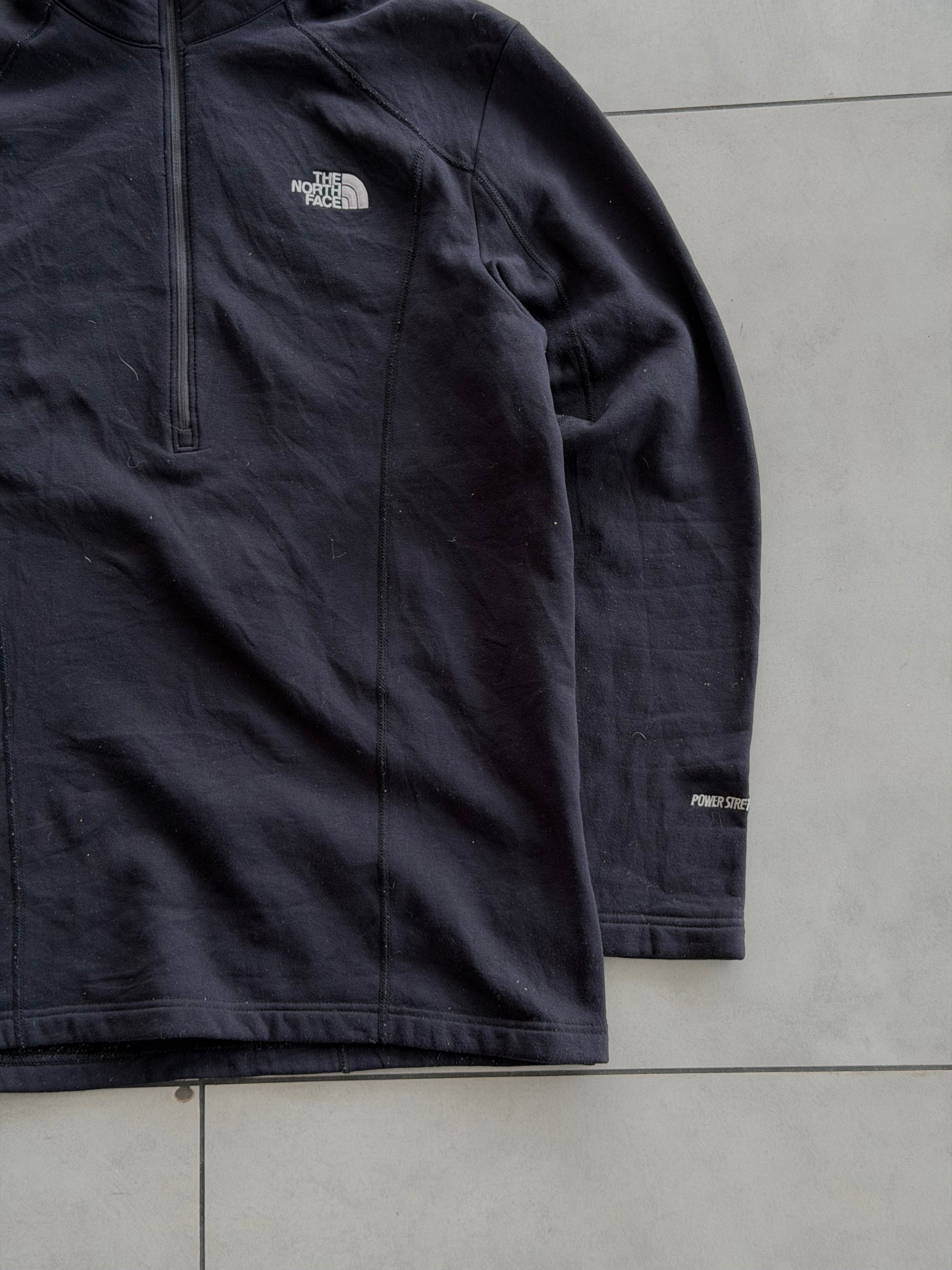 NORTH FACE FLEECE HALF ZIPPER VTG JACKET- M