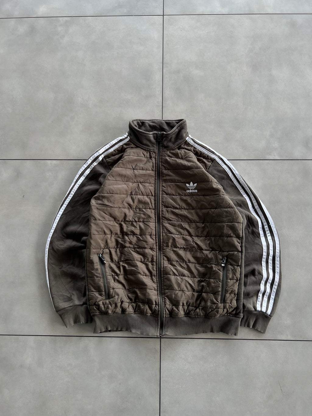 ADIDAS ORGINALS PUFFY VINTAGE JACKET- L