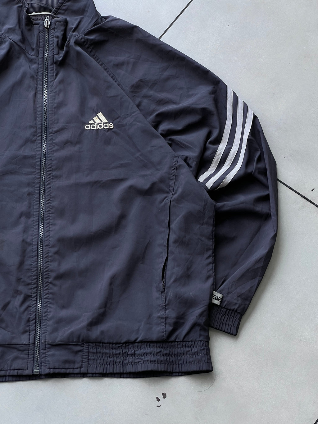 ADIDAS 1990s VTG STRIPE JACKET- L