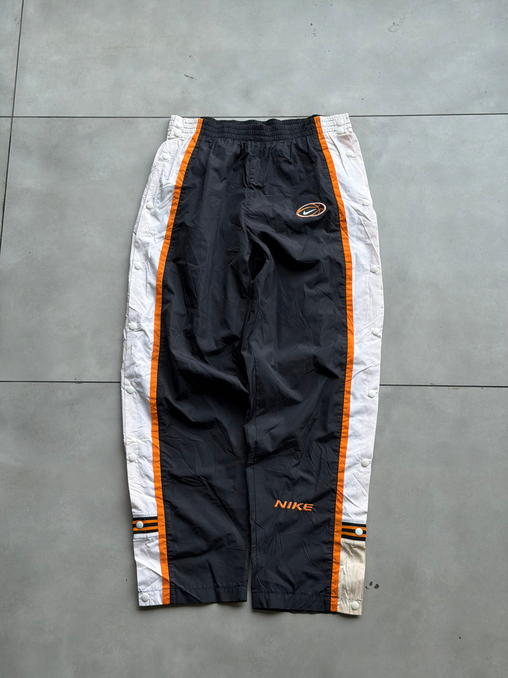 90’s NIKE NYLON SIDE SNAP BUTTON TRACK PANT- 34