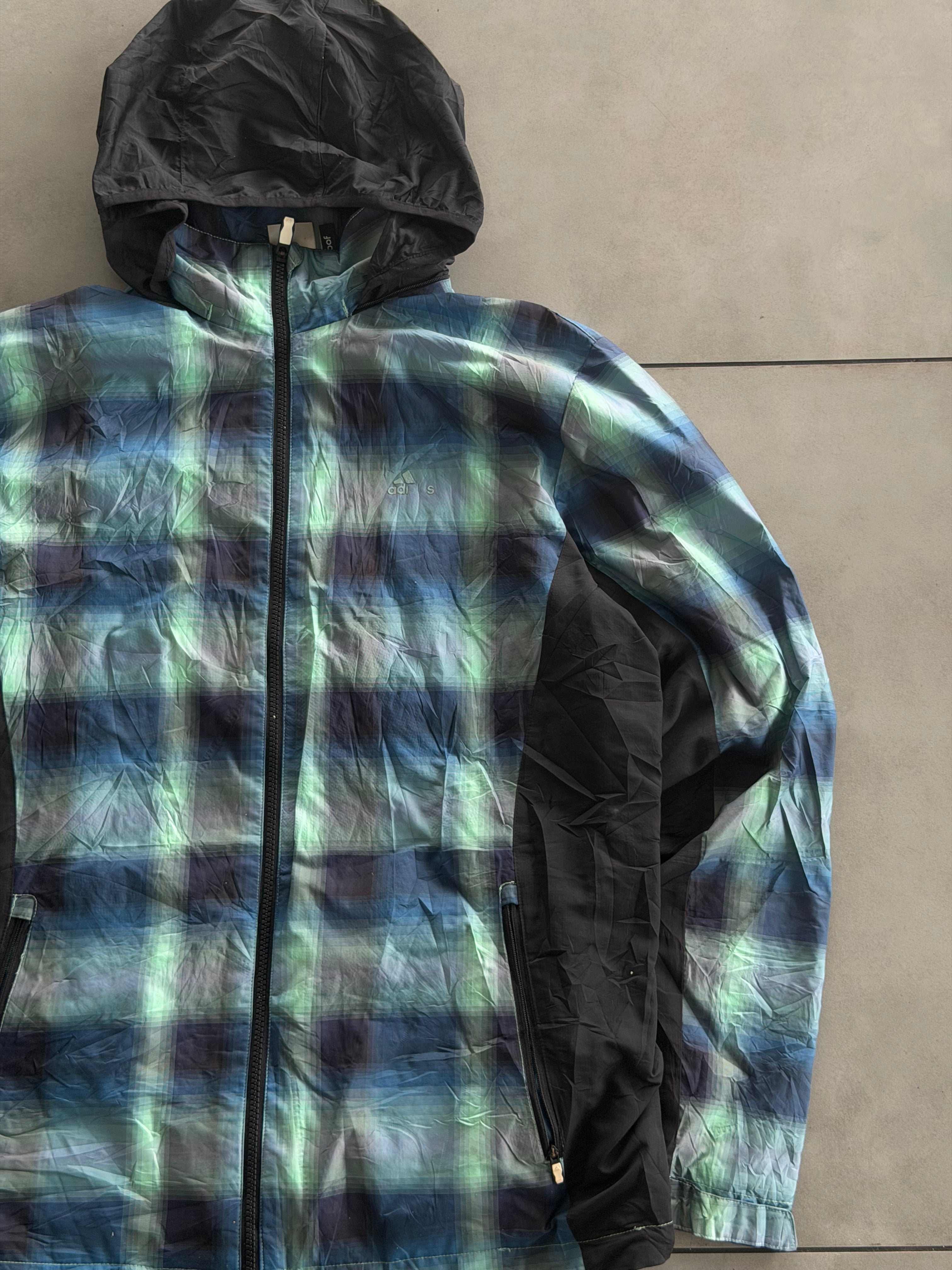 ADIDAS CHECKED VINTAGE JACKET- XL
