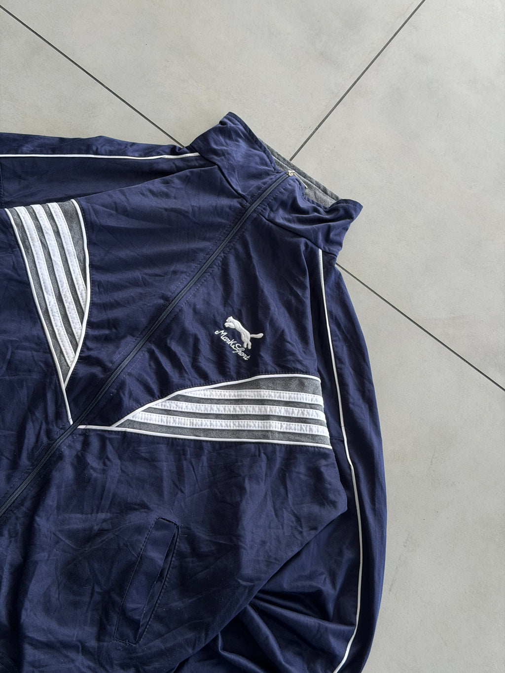 STRIPE VTG JACKET- L