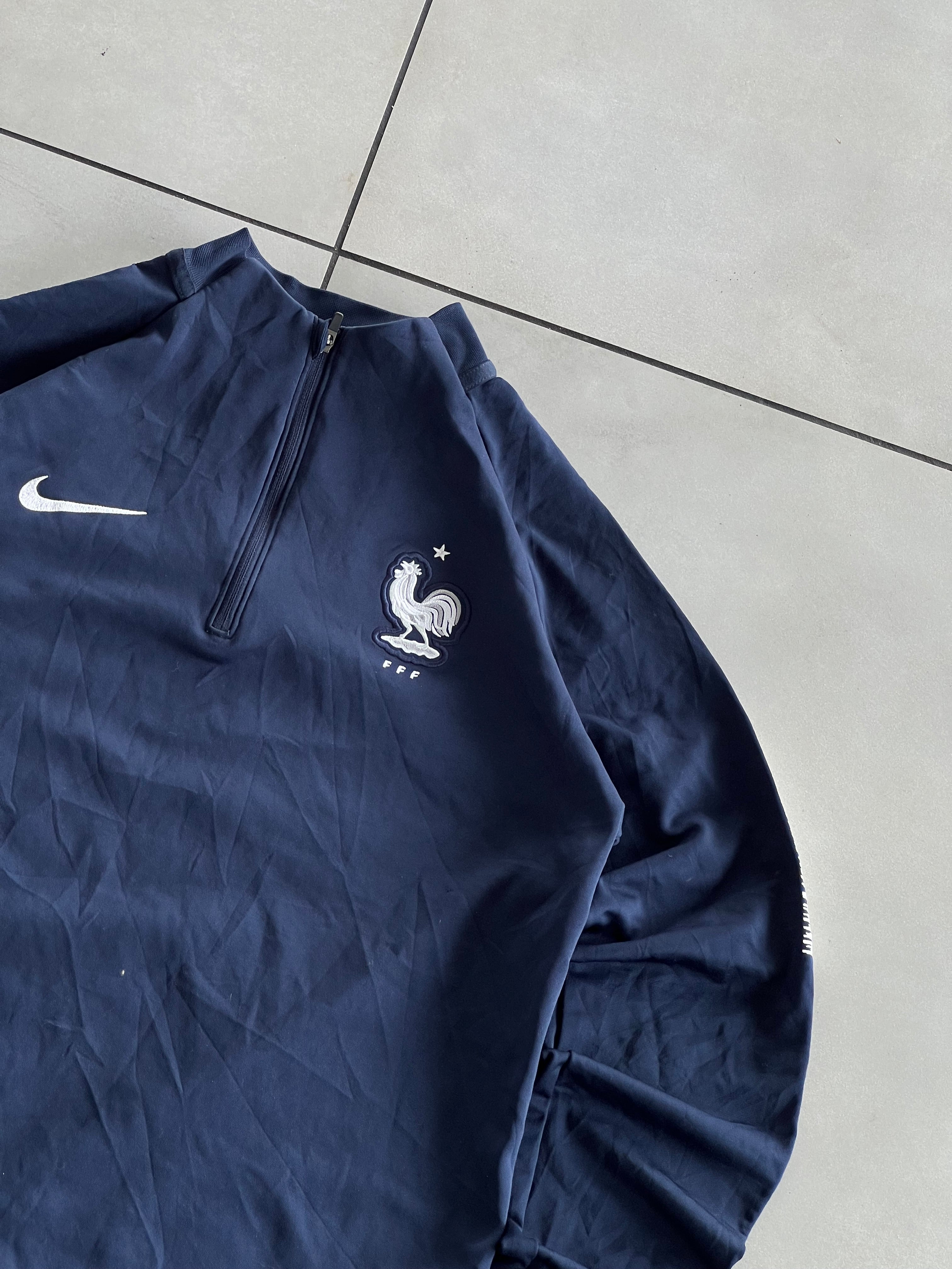 FRANCE QUARTER ZIPPER VTG JACKET- Xs-S