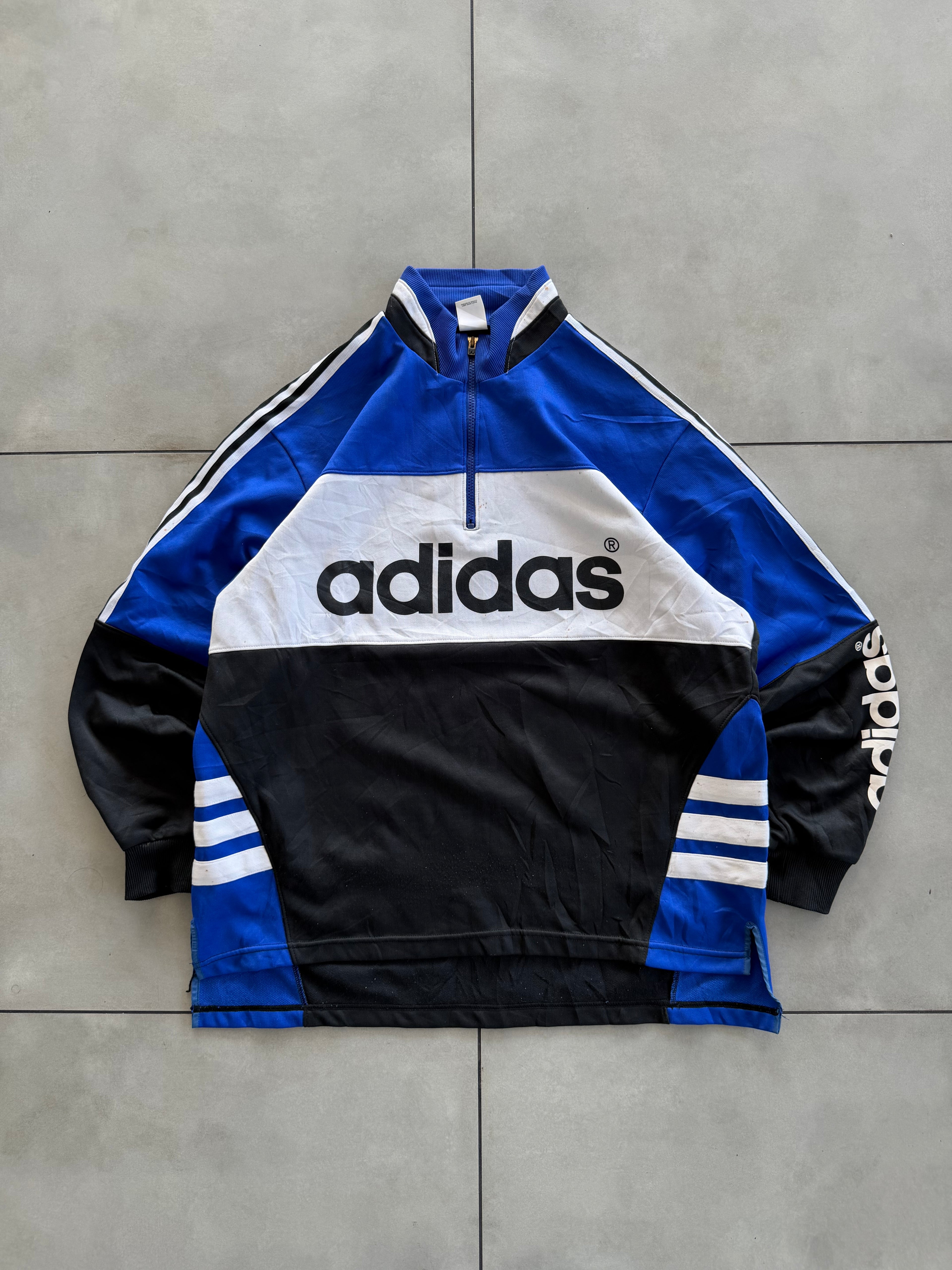 ADIDAS 90’s QUARTER ZIPPER VINTAGE JACKET- XL