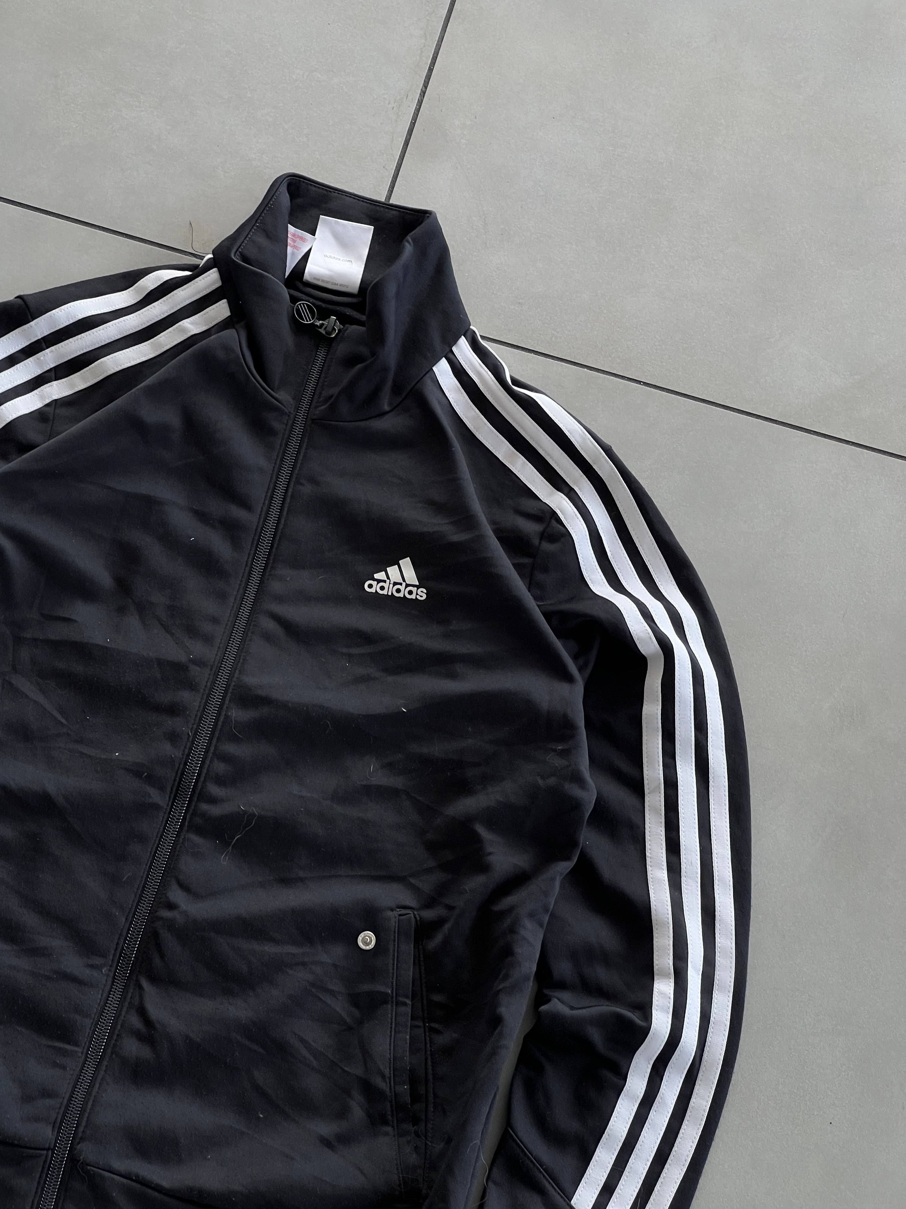 ADIDAS BLACK STRIPE VTG JACKET- Xs