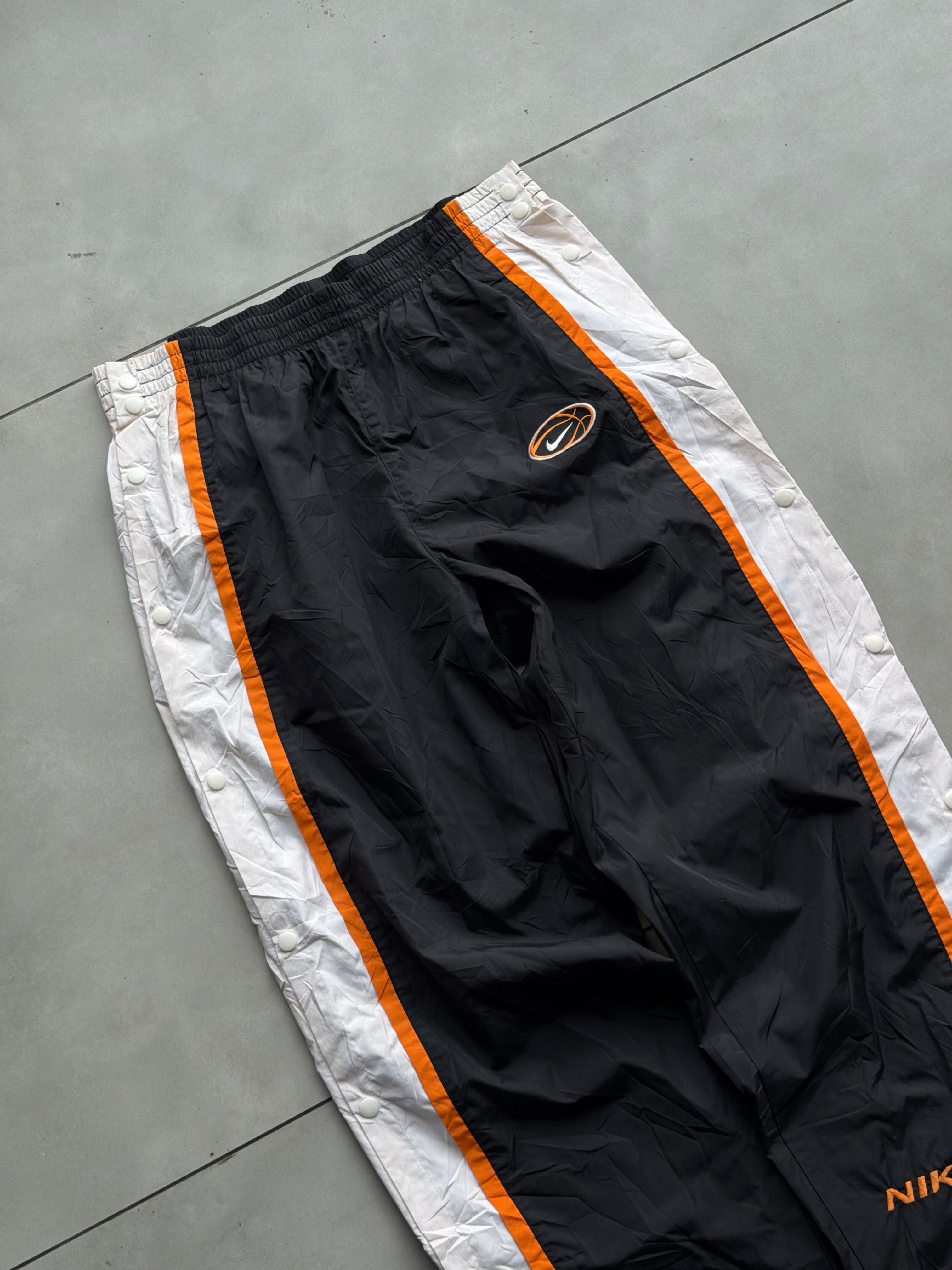 90’s NIKE NYLON SIDE SNAP BUTTON TRACK PANT- 34