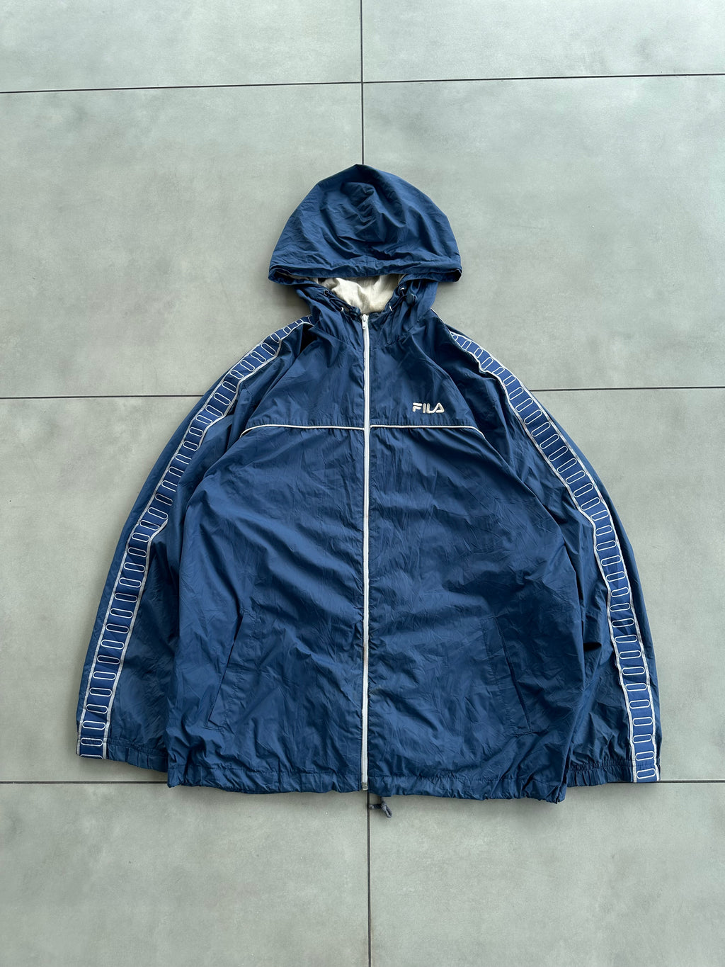 FILA HOODIE VTG BLUE JACKET-XXL