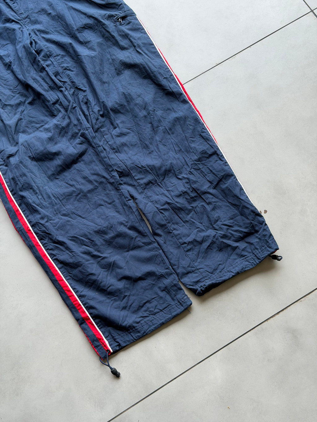 NIKE SWOOSH NAVY EMBROIDERED VTG TRACK PANT- 34