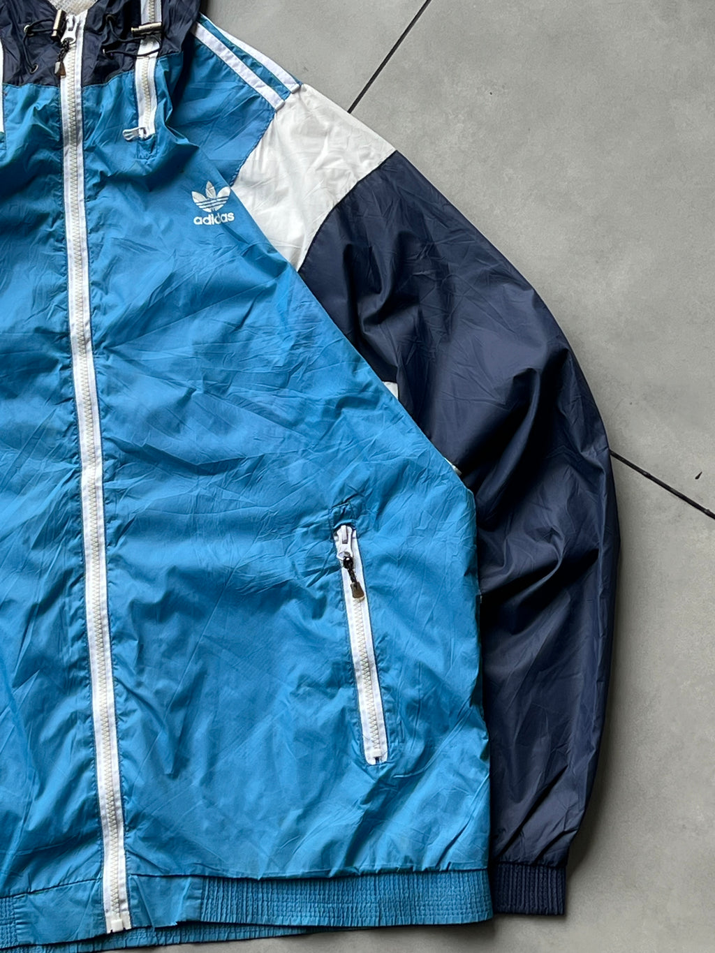 ADIDAS HOODIDED VTG JACKET-XL