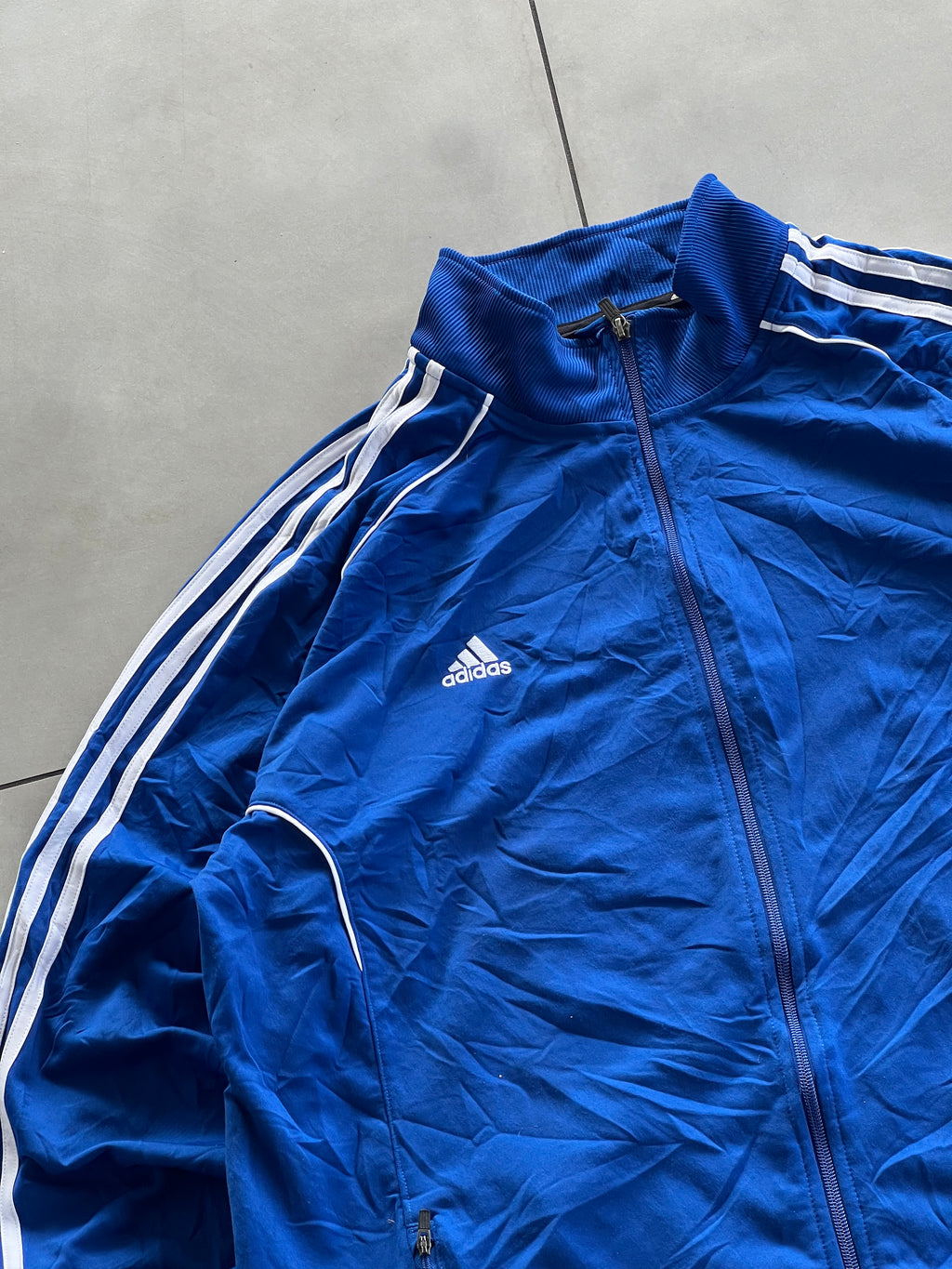 ADIDAS BLUE STRIPE VINTAGE JACKET- XXL