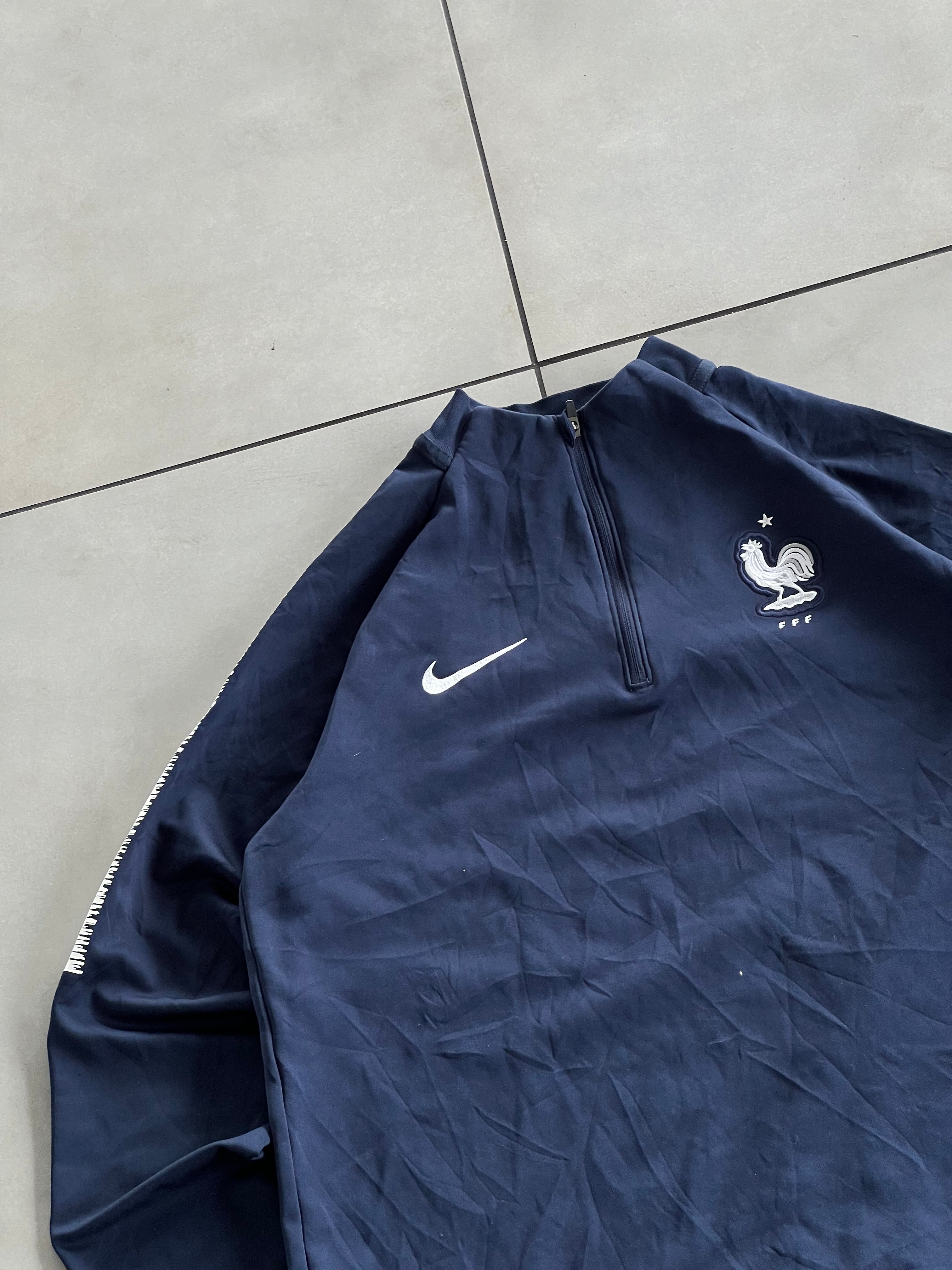 FRANCE QUARTER ZIPPER VTG JACKET- Xs-S