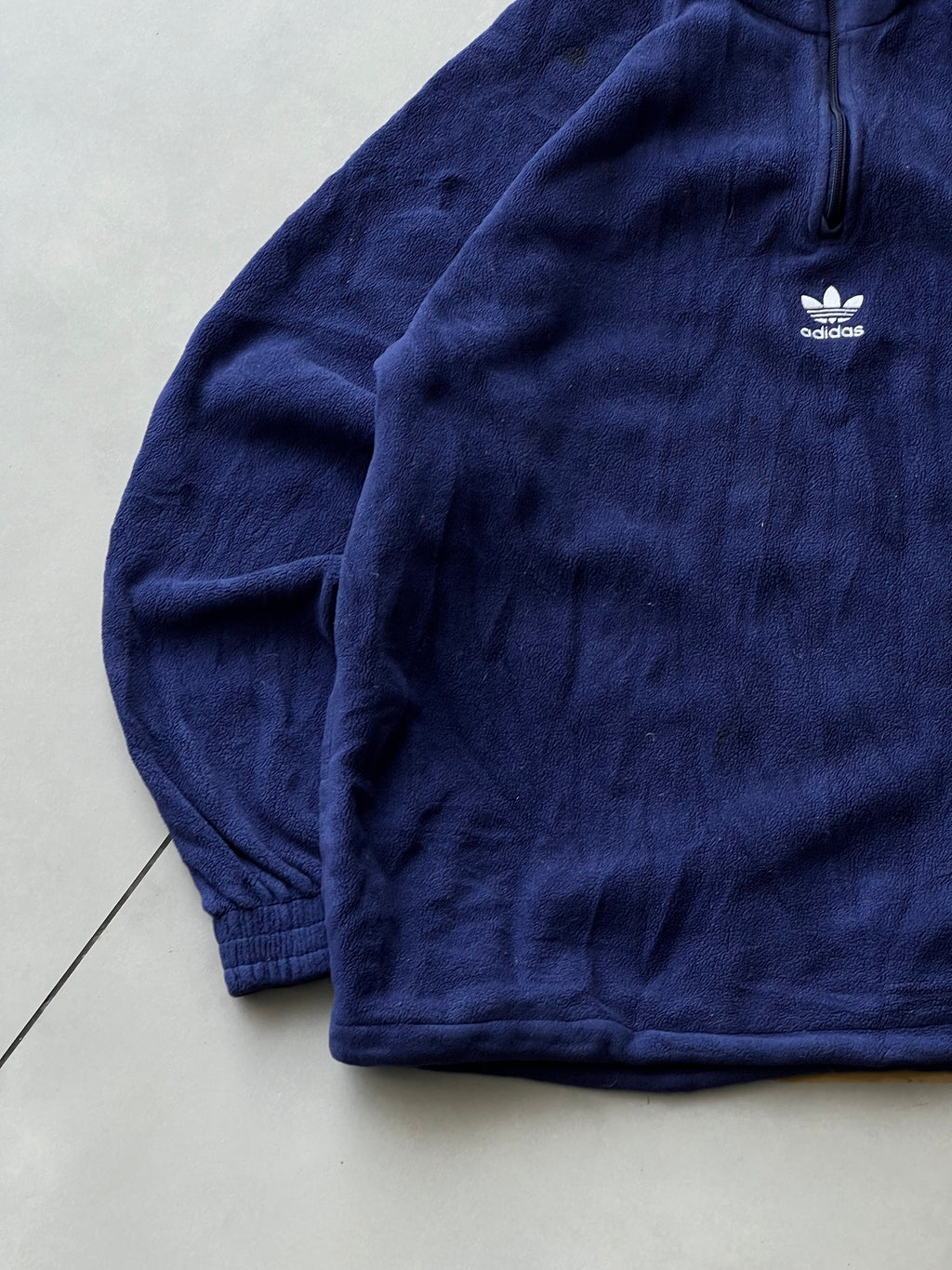 ADIDAS QUARTER ZIPPER FLEECE JACKET- L