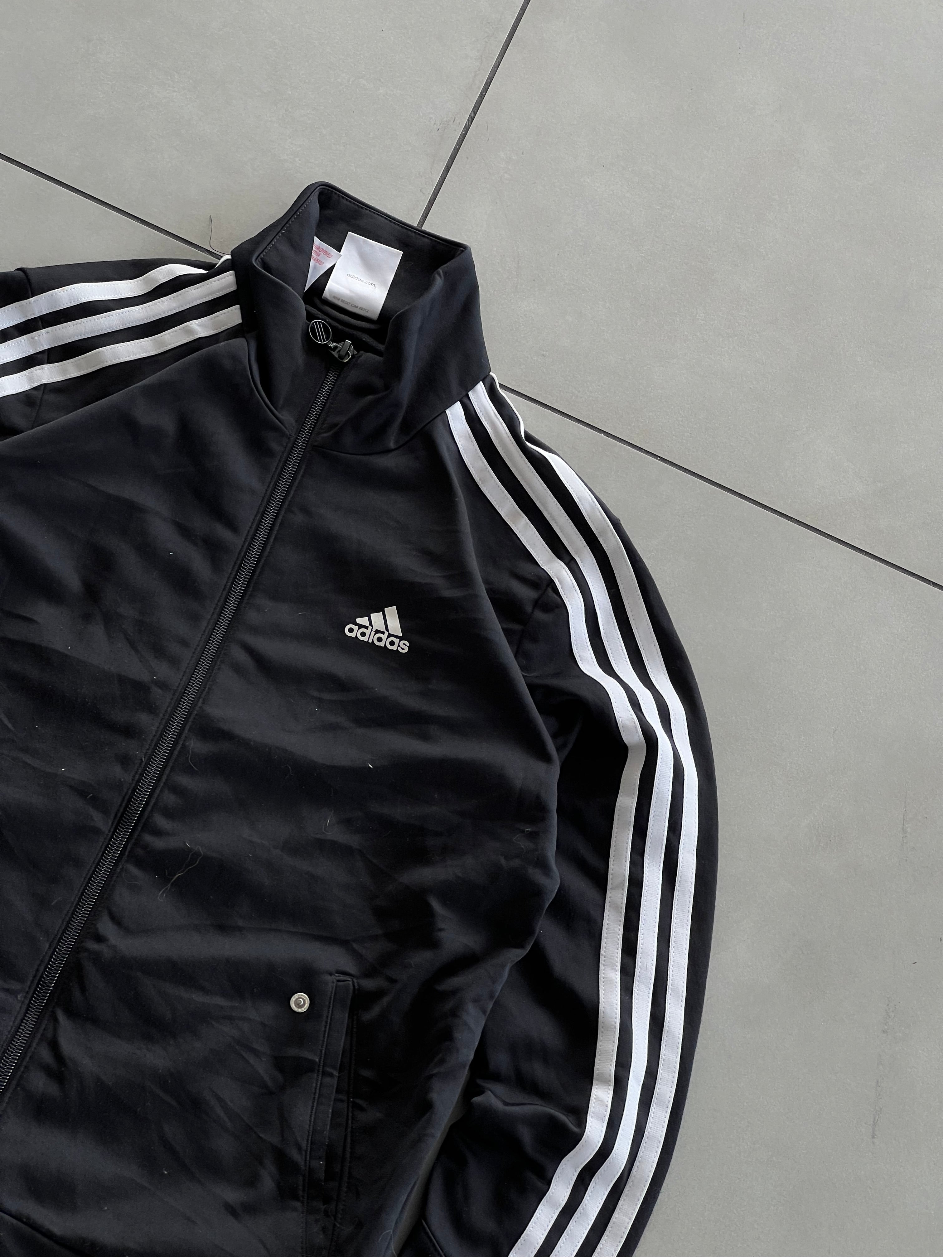 ADIDAS BLACK STRIPE VTG JACKET- Xs