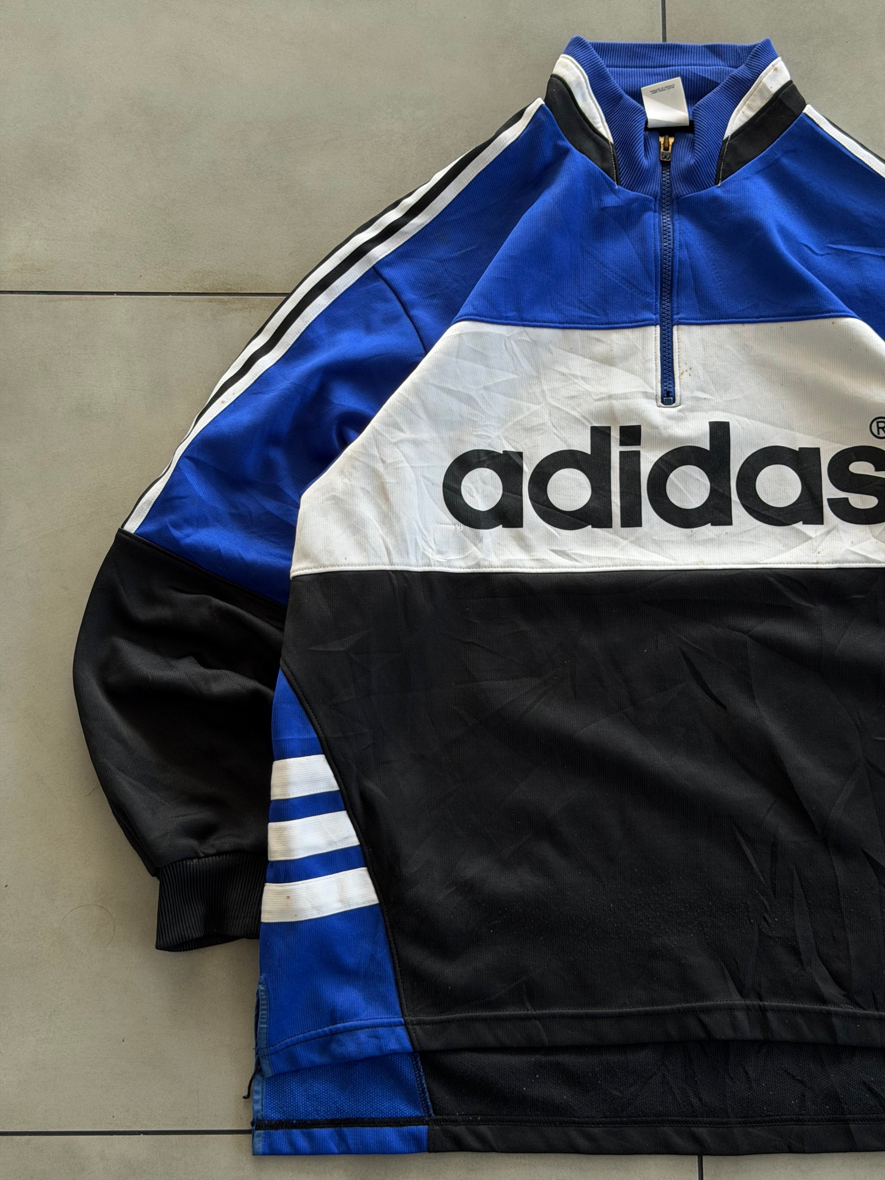ADIDAS 90’s QUARTER ZIPPER VINTAGE JACKET- XL