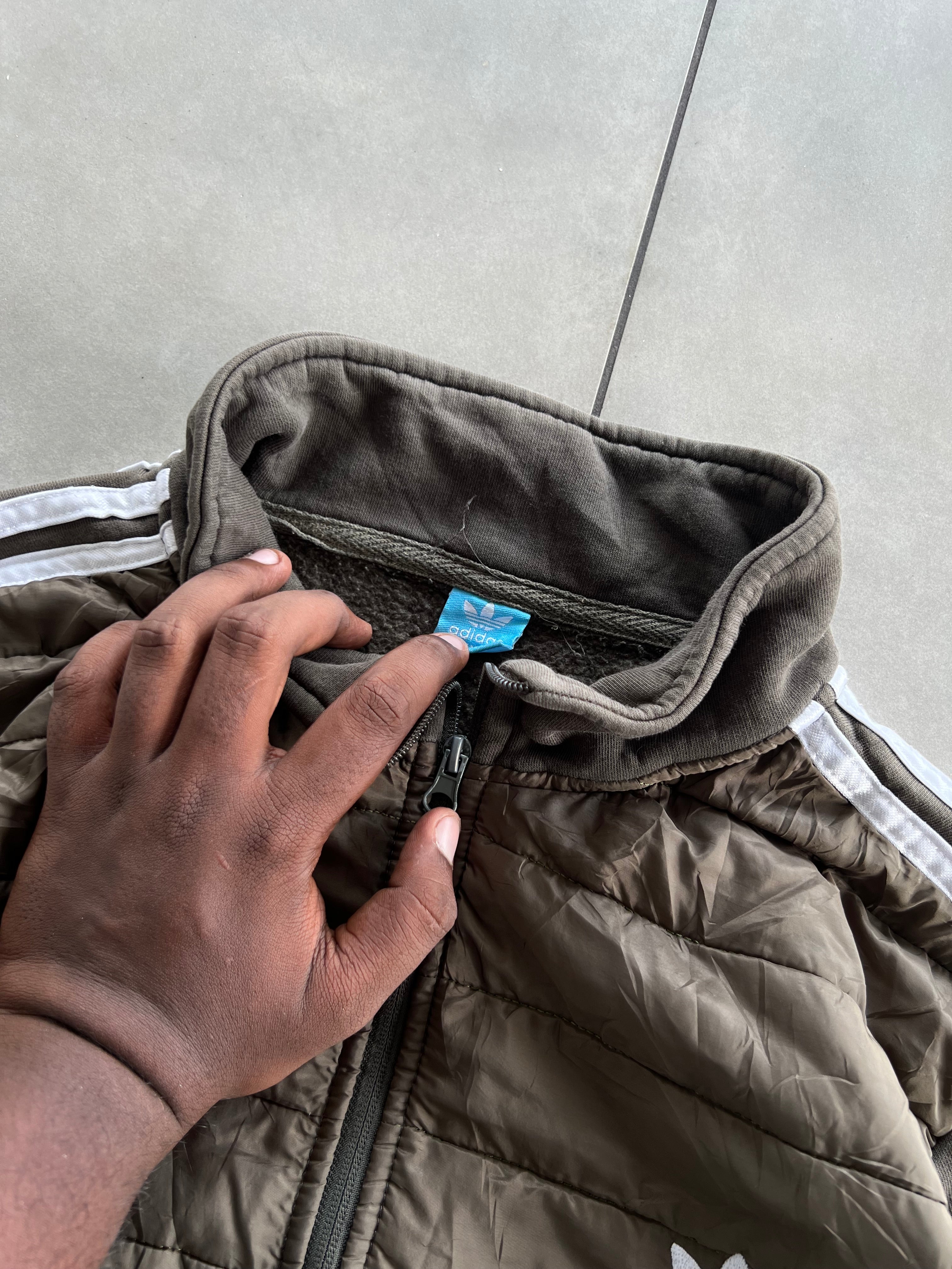 ADIDAS ORGINALS PUFFY VINTAGE JACKET- L