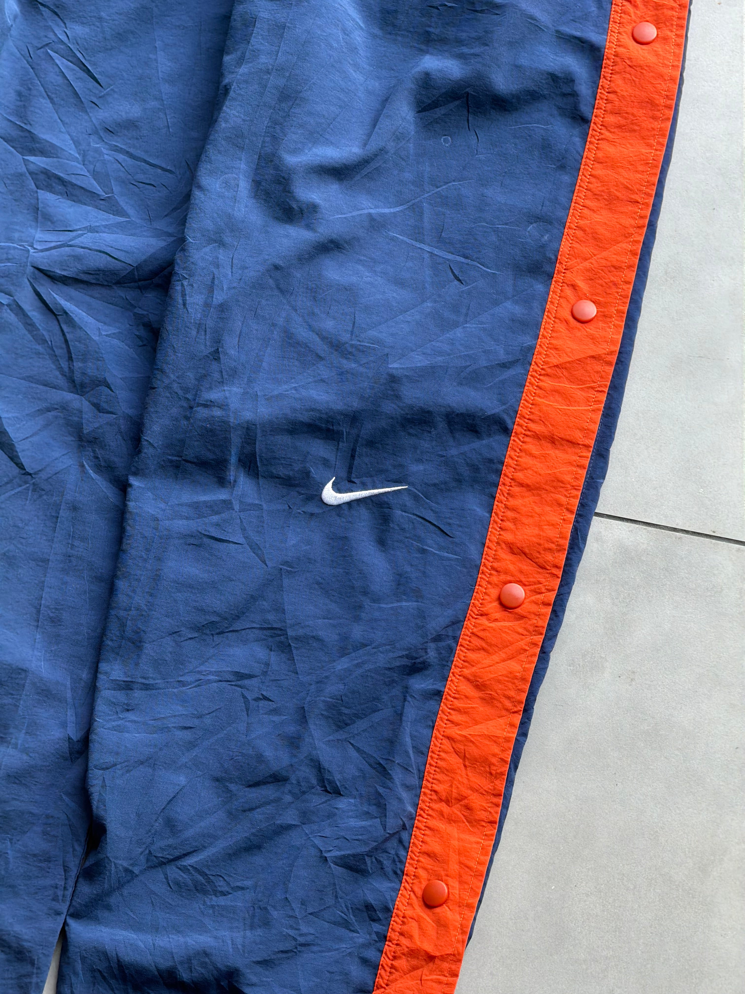 NIKE VTG 90’s NYLON SNAP BUTTON TRACK PANT- 36