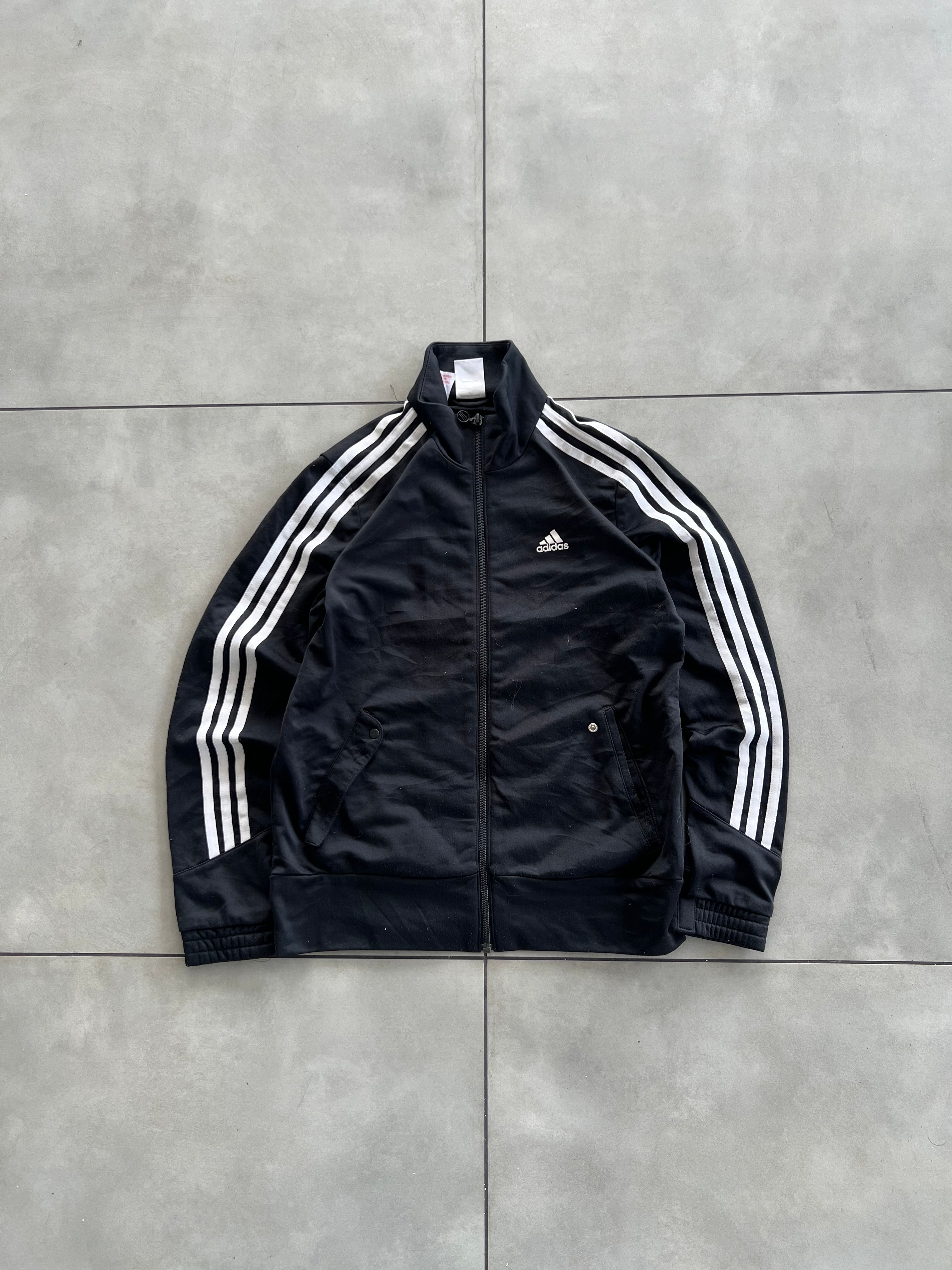 ADIDAS BLACK STRIPE VTG JACKET- Xs