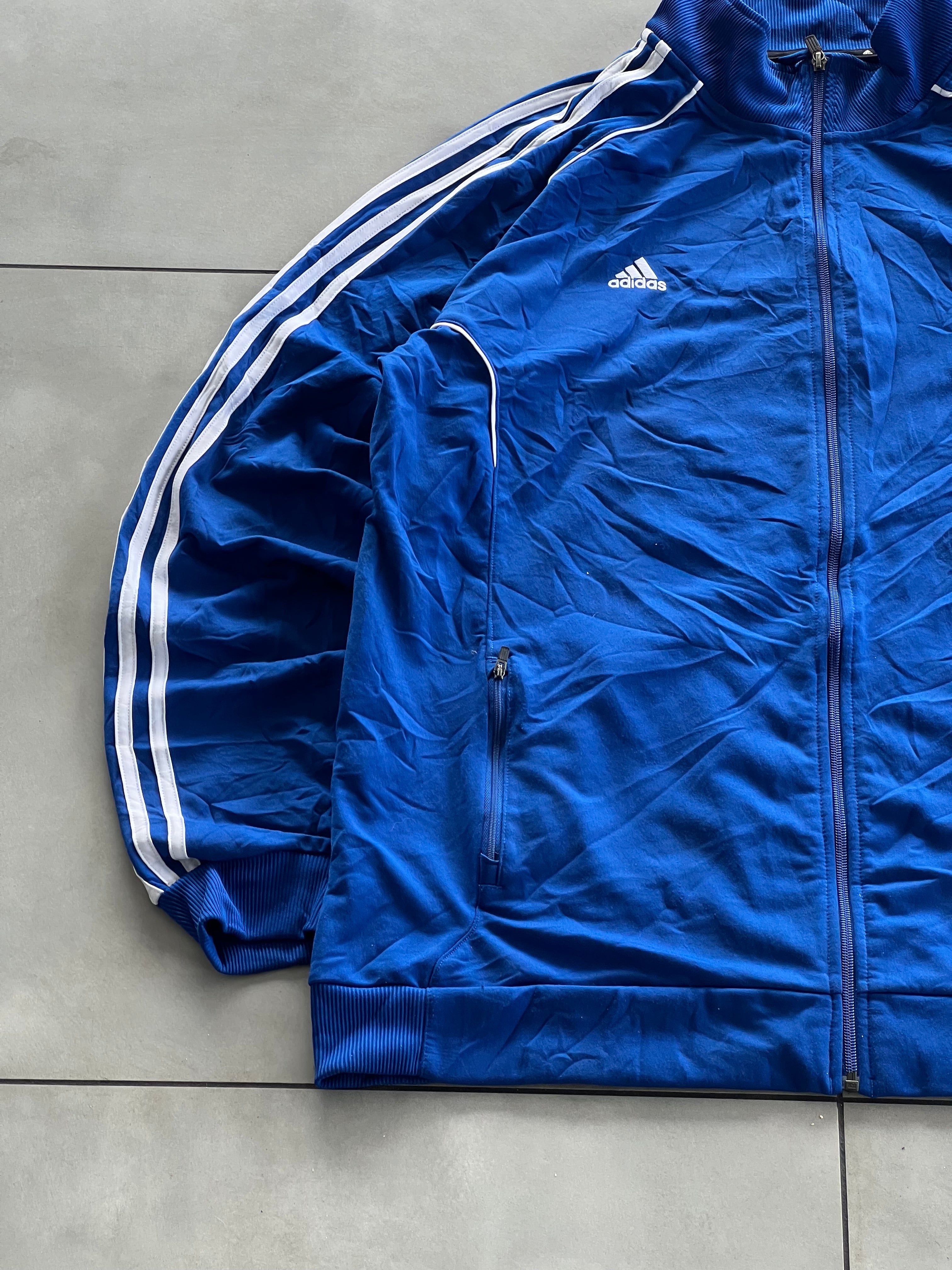 ADIDAS BLUE STRIPE VINTAGE JACKET- XXL