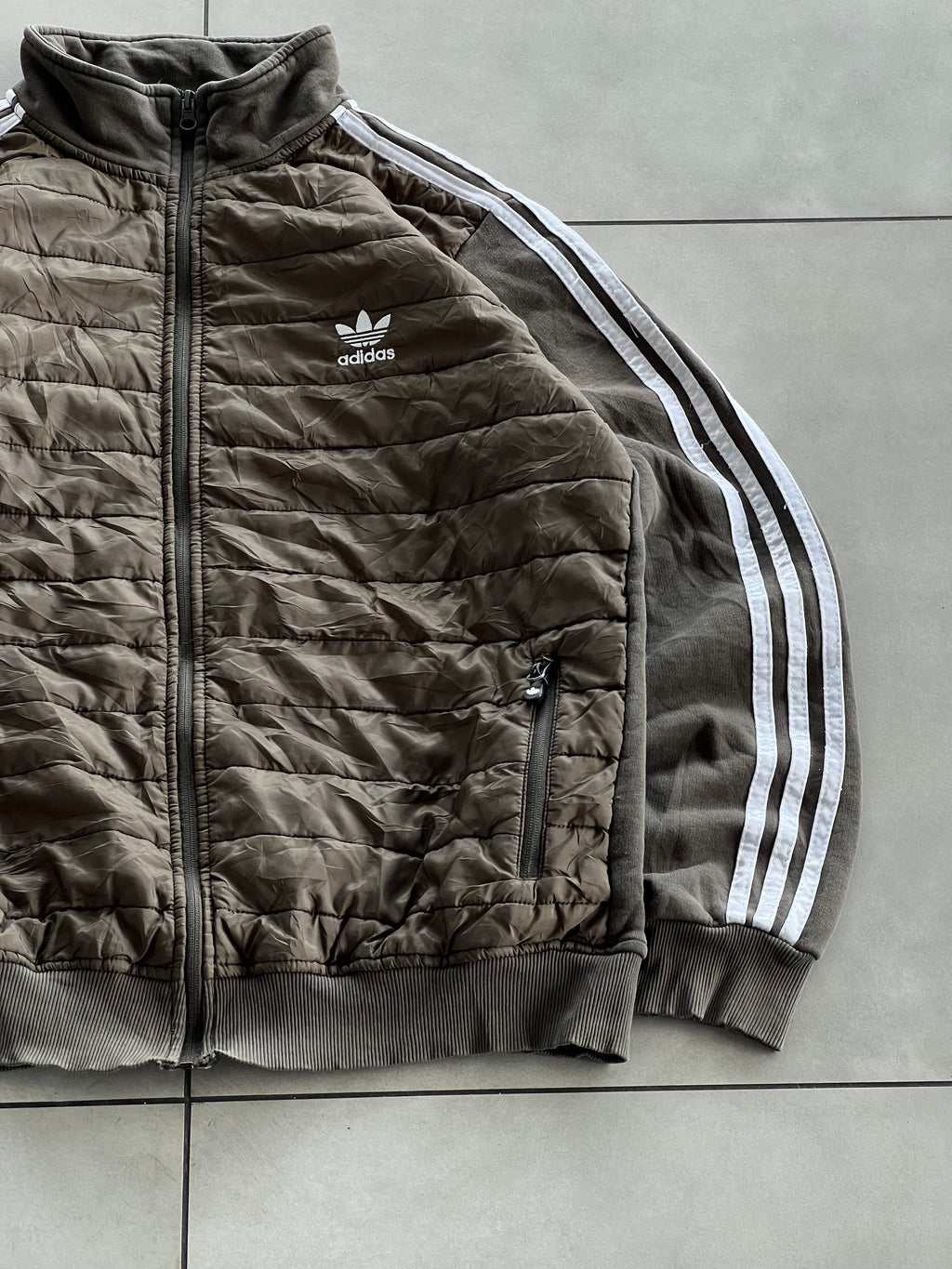 ADIDAS ORGINALS PUFFY VINTAGE JACKET- L