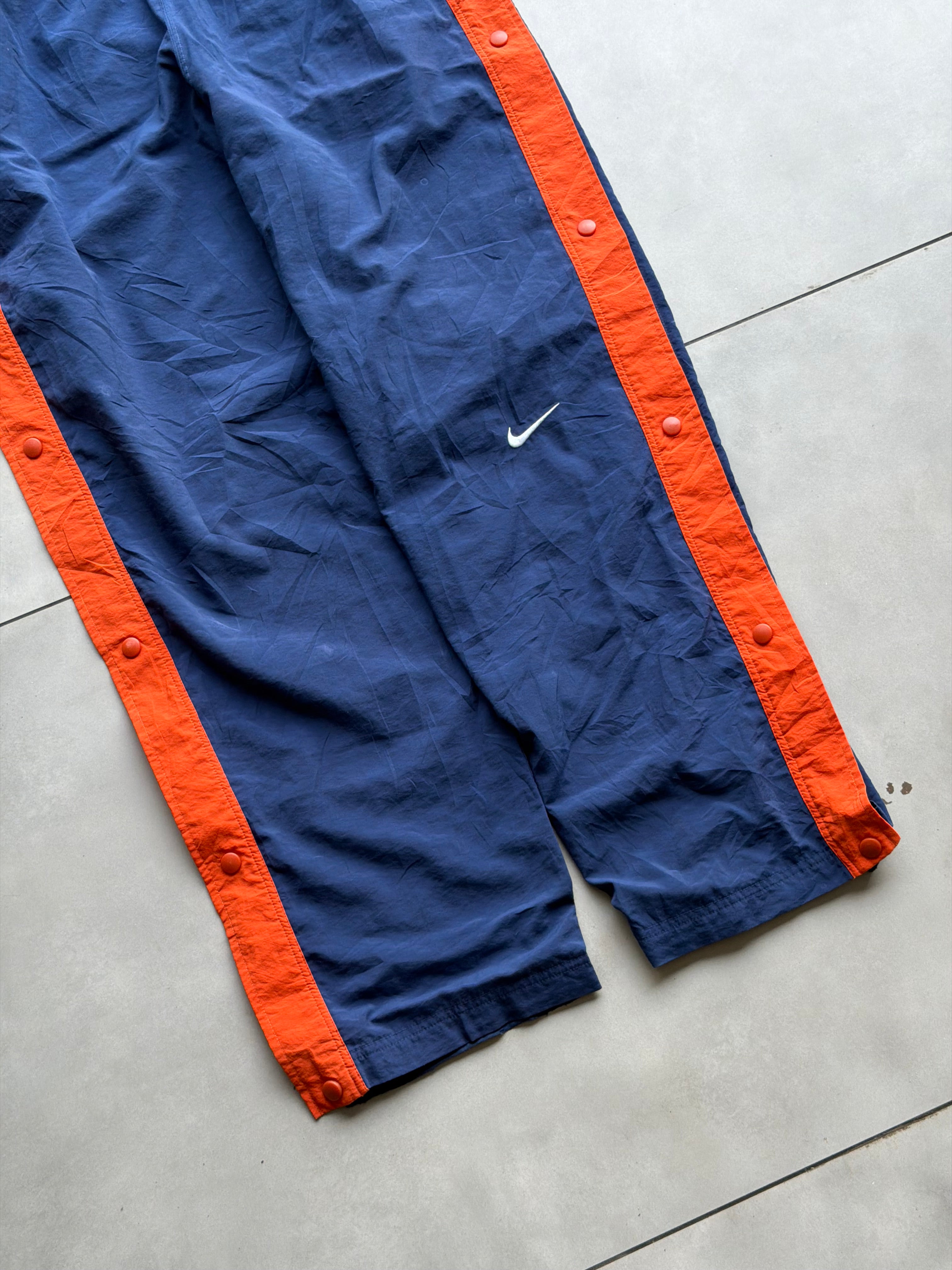 NIKE VTG 90’s NYLON SNAP BUTTON TRACK PANT- 36