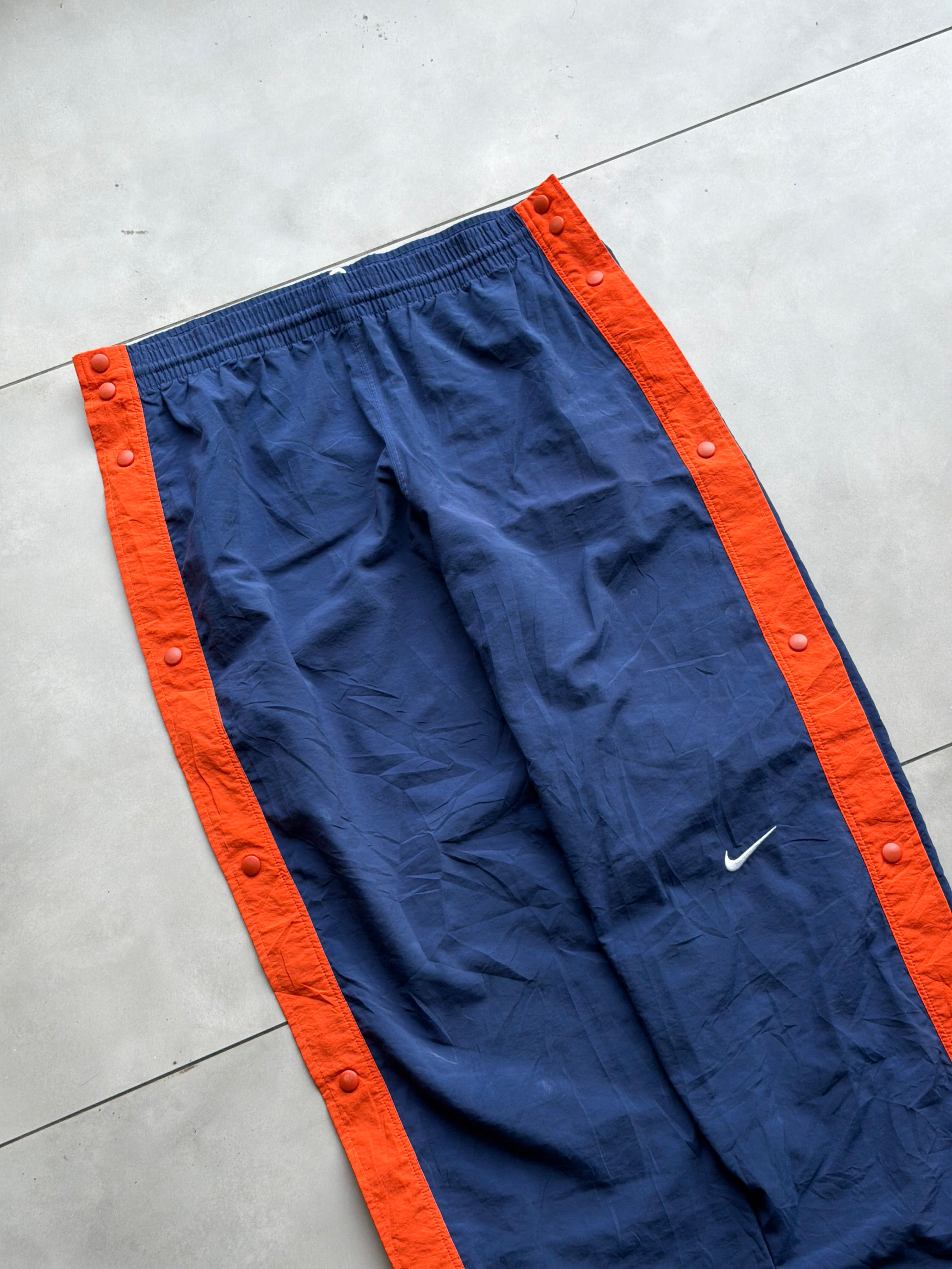 NIKE VTG 90’s NYLON SNAP BUTTON TRACK PANT- 36