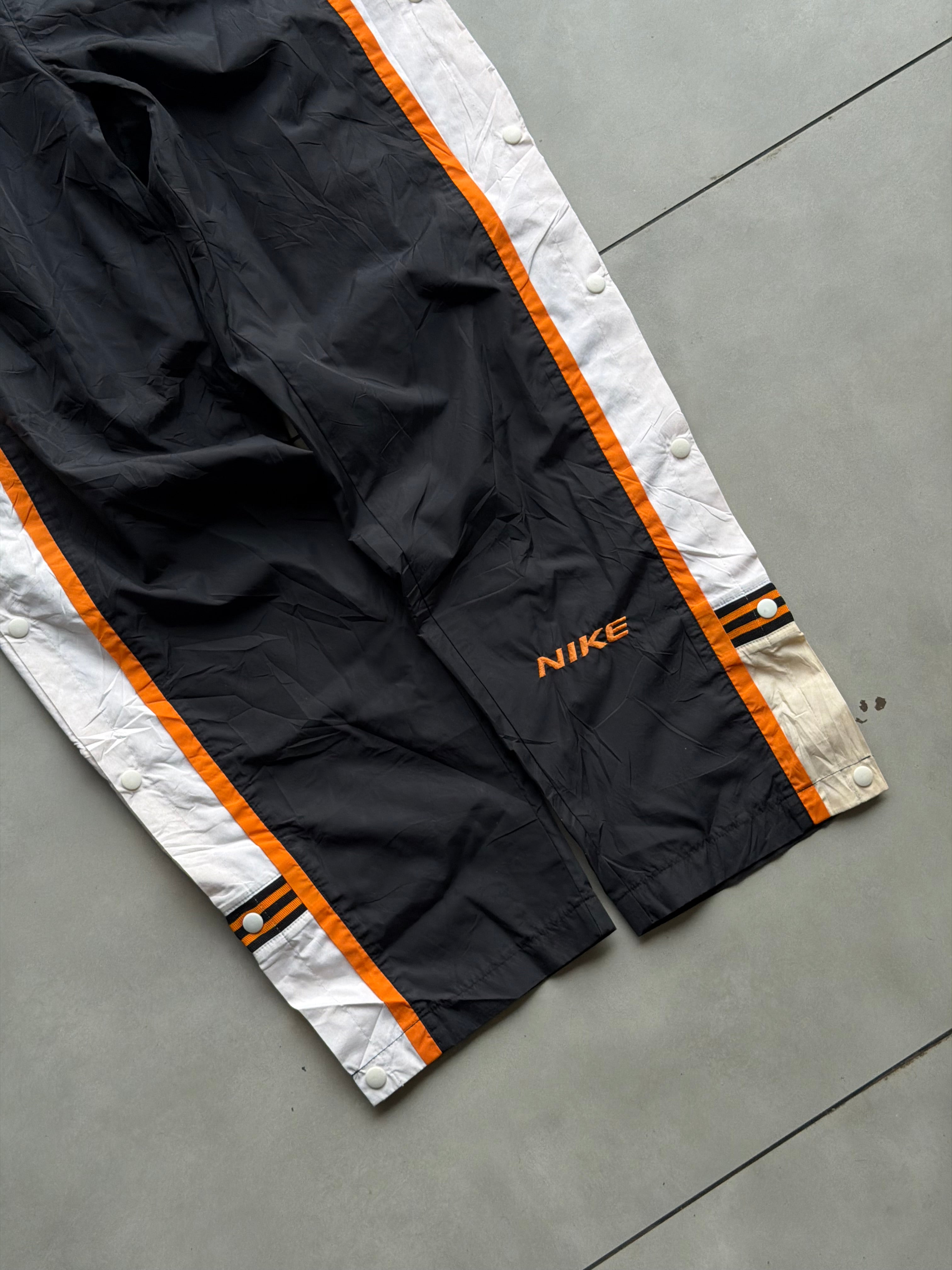 90’s NIKE NYLON SIDE SNAP BUTTON TRACK PANT- 34