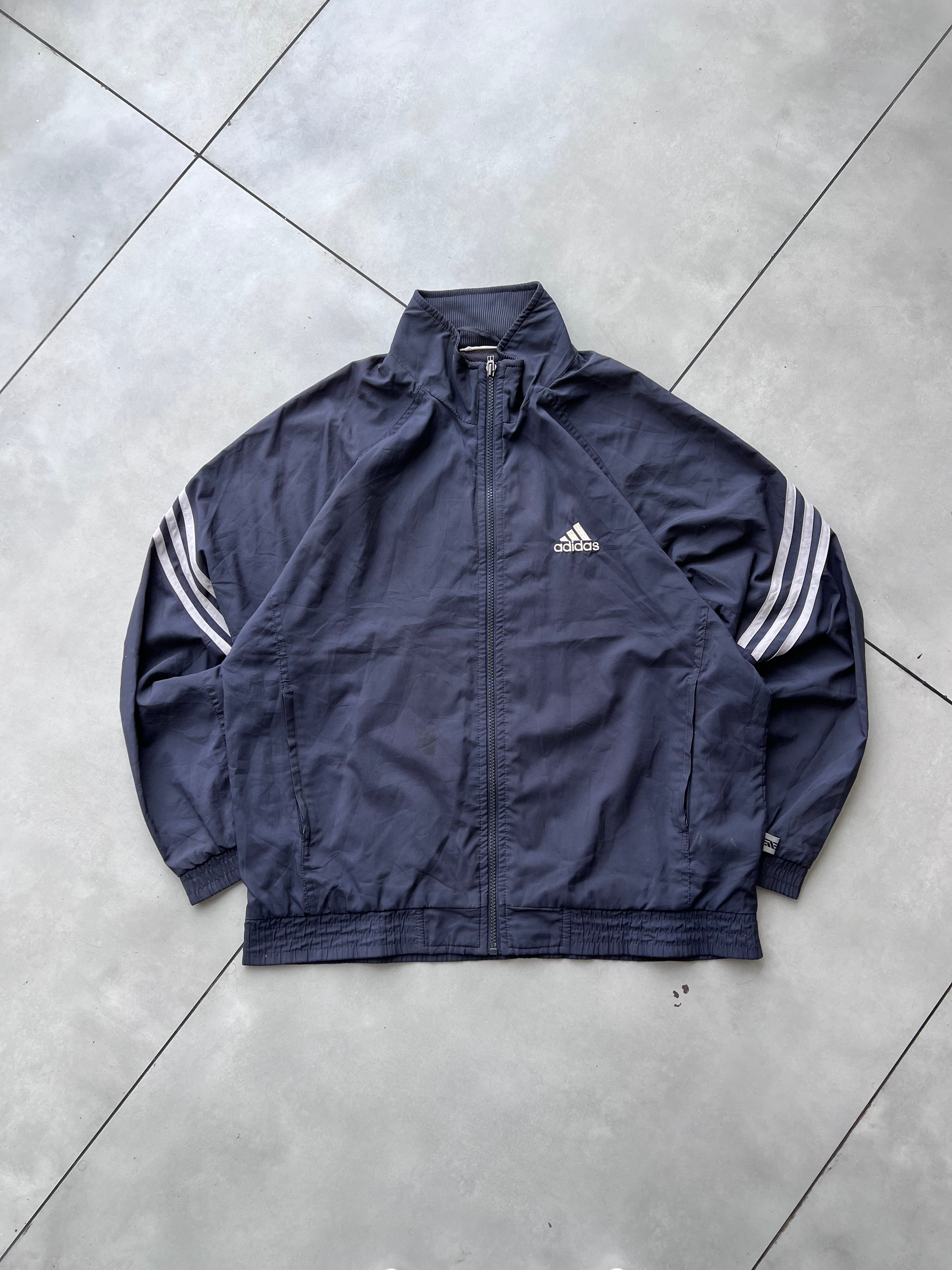 ADIDAS 1990s VTG STRIPE JACKET- L