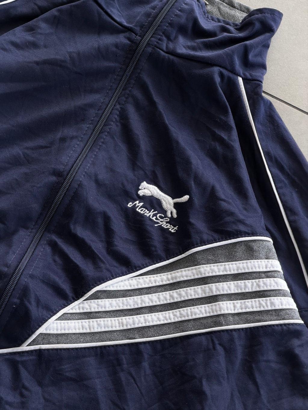 STRIPE VTG JACKET- L