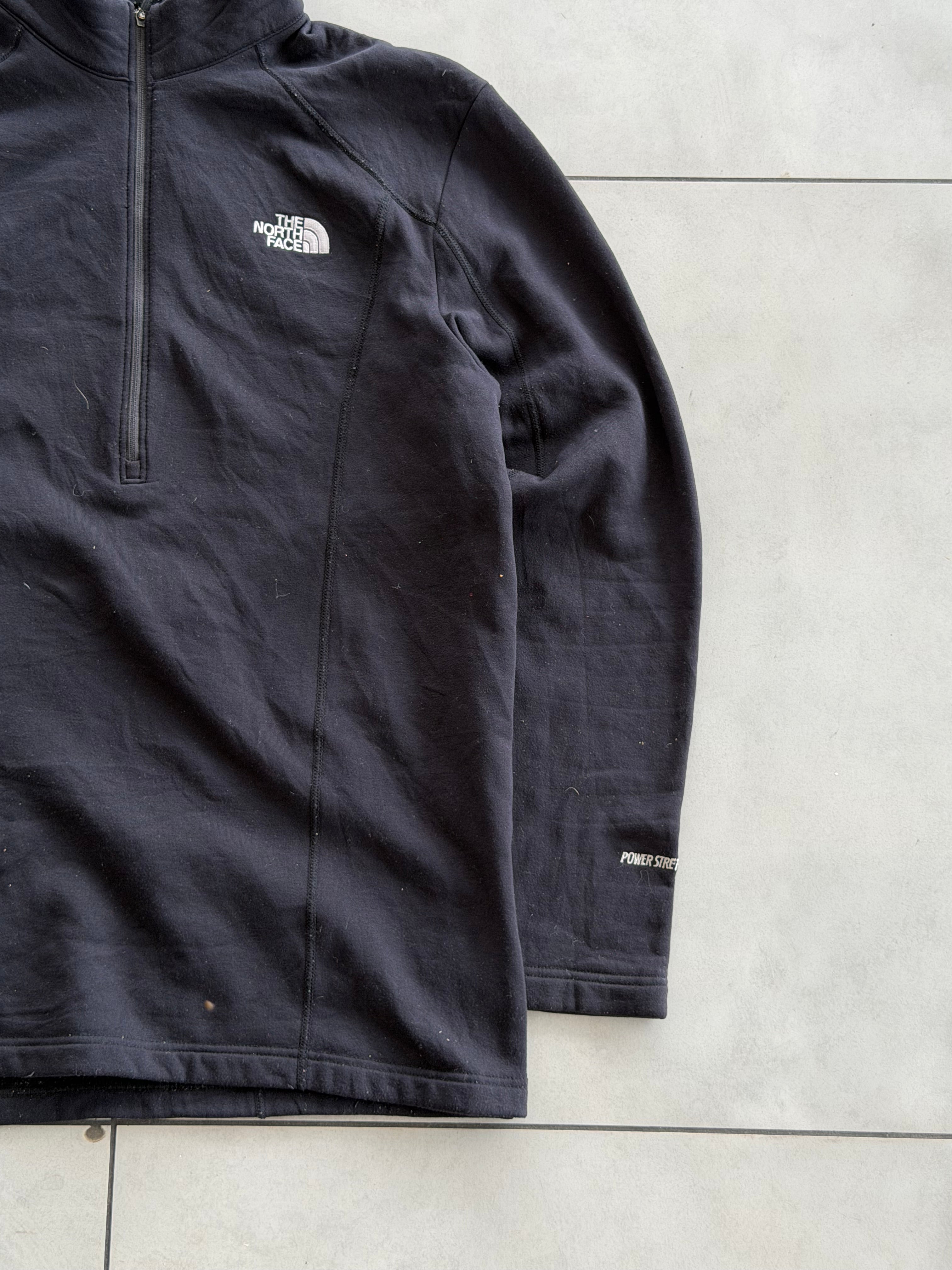 NORTH FACE FLEECE HALF ZIPPER VTG JACKET- M