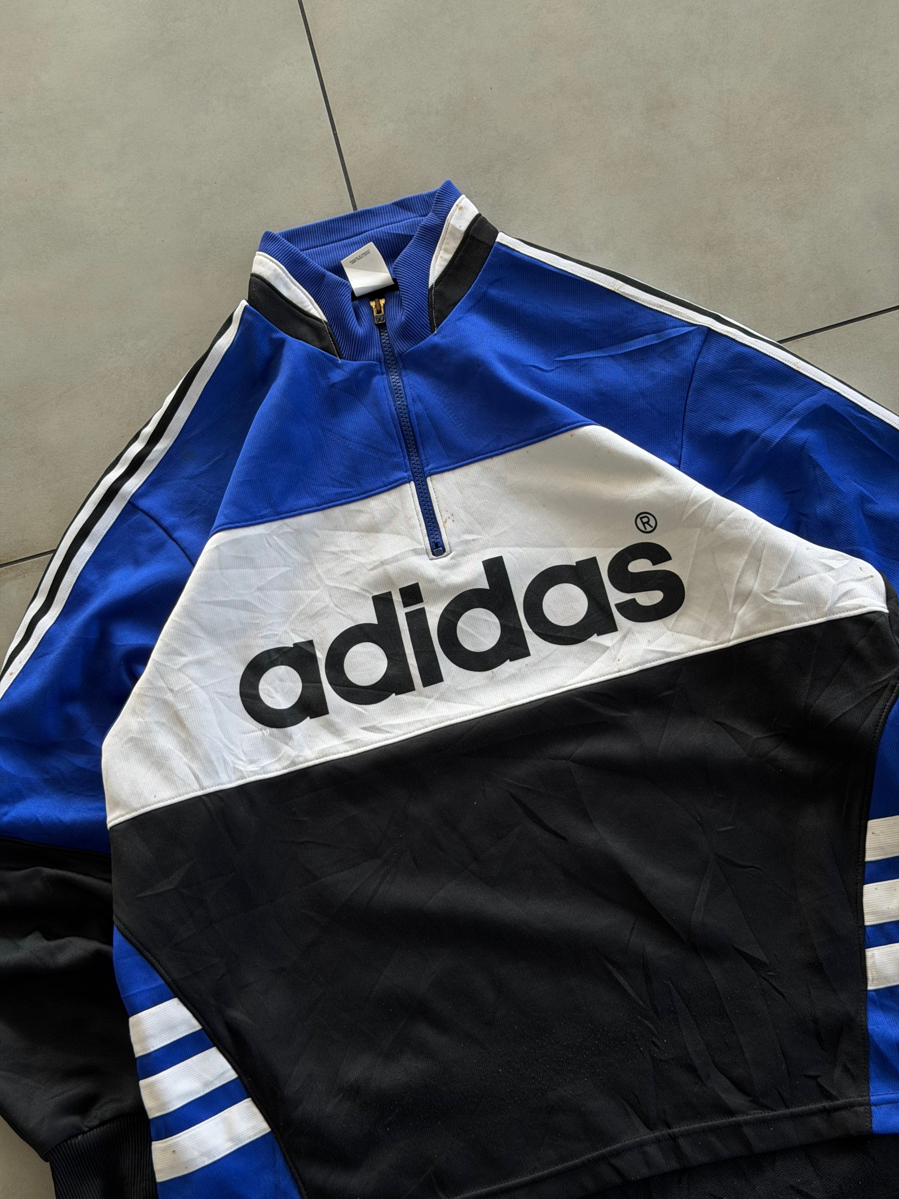 ADIDAS 90’s QUARTER ZIPPER VINTAGE JACKET- XL