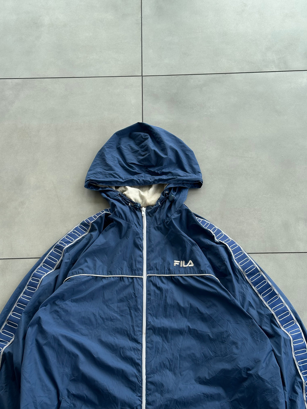 FILA HOODIE VTG BLUE JACKET-XXL