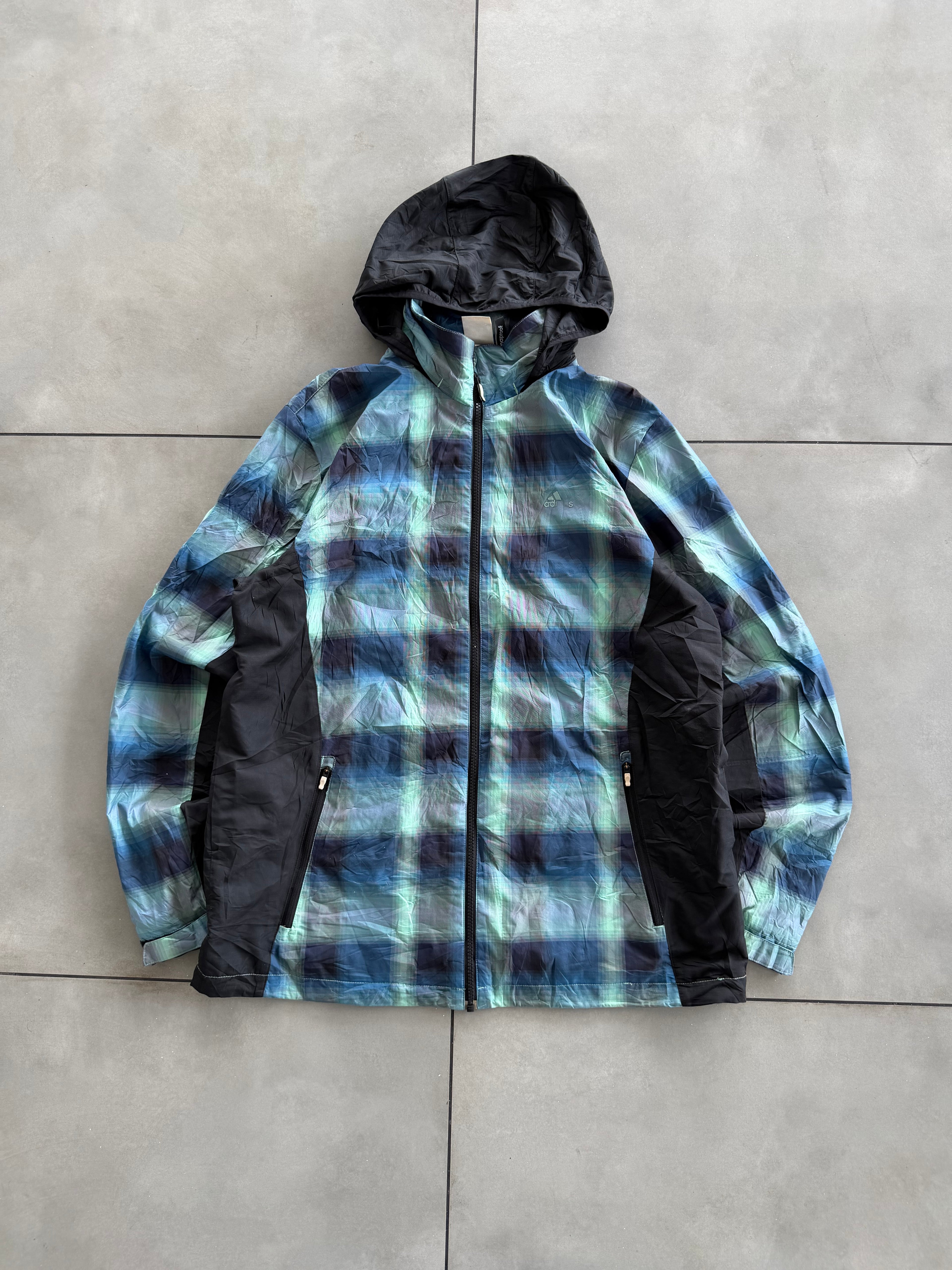 ADIDAS CHECKED VINTAGE JACKET- XL