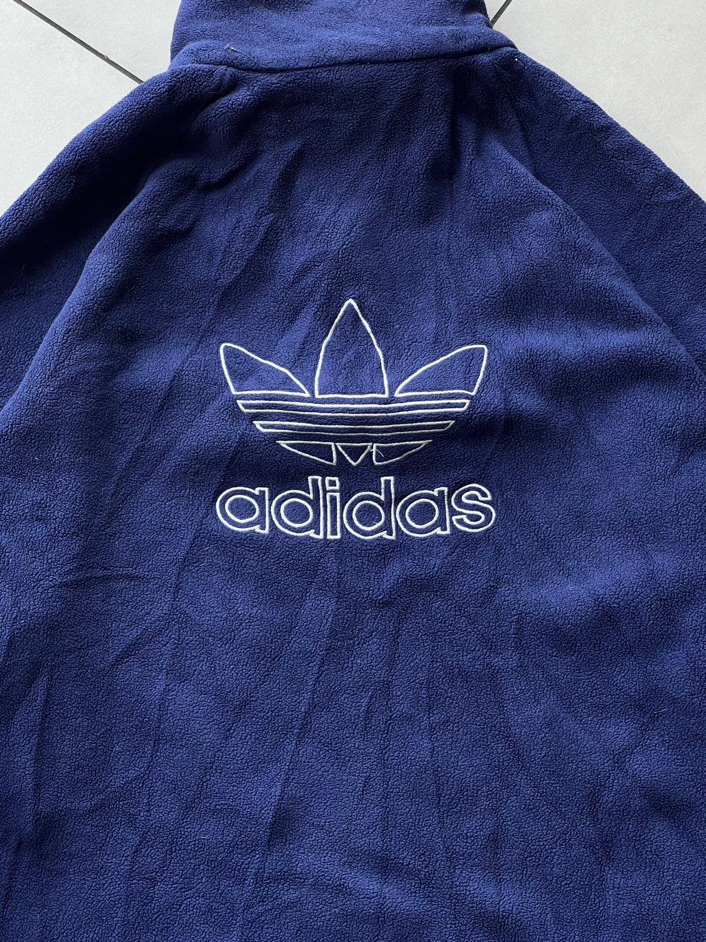 ADIDAS QUARTER ZIPPER FLEECE JACKET- L