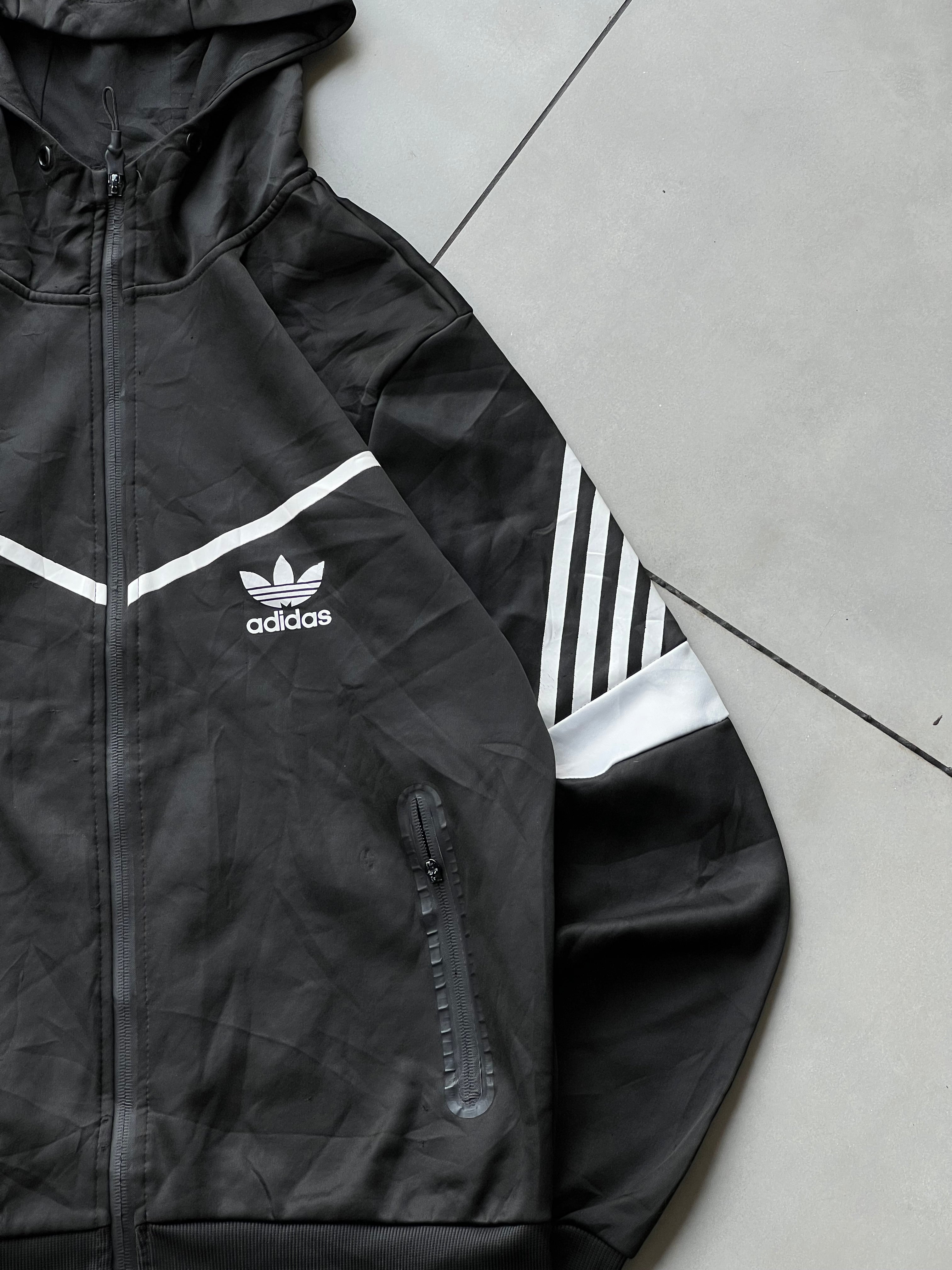 ADIDAS ORINGALS HOODIED VTG JACKET-S