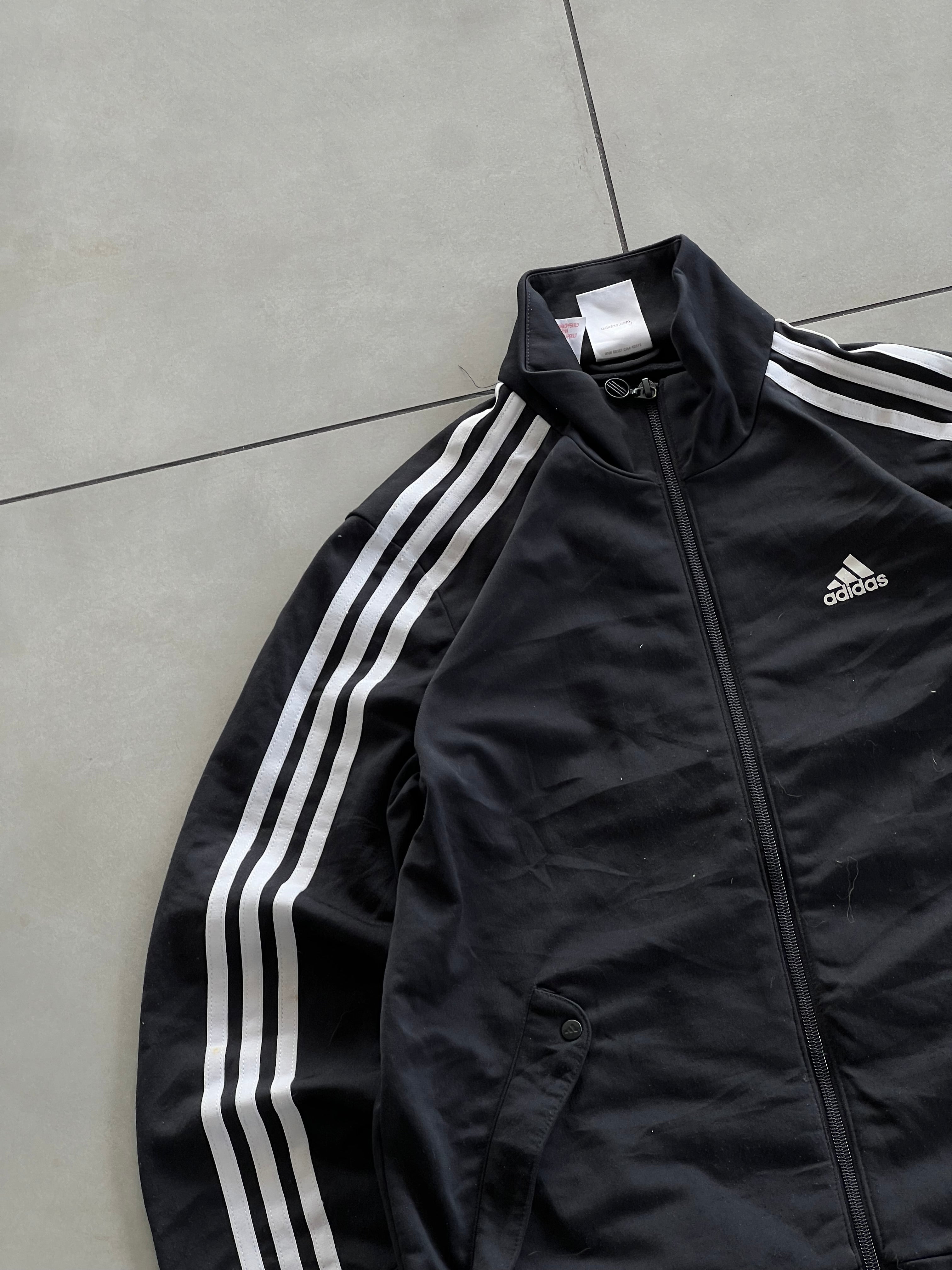 ADIDAS BLACK STRIPE VTG JACKET- Xs