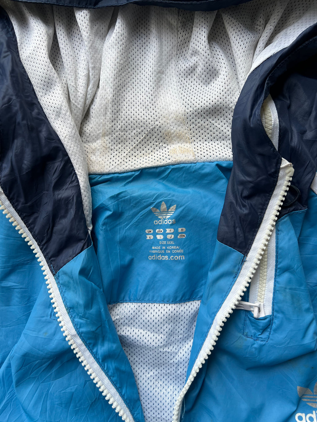 ADIDAS HOODIDED VTG JACKET-XL