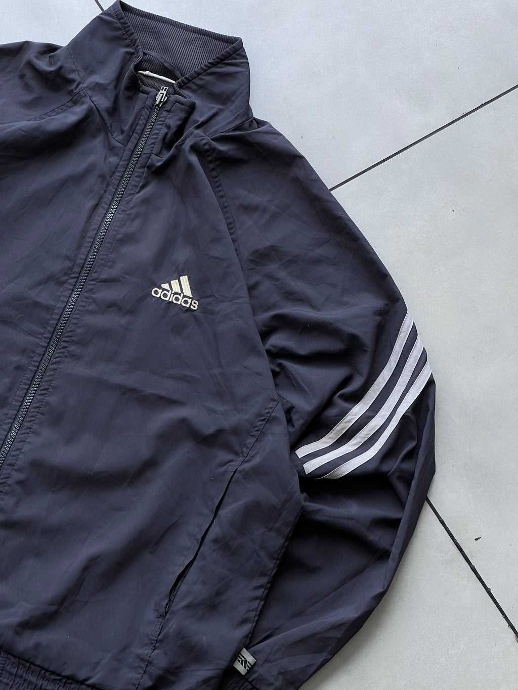 ADIDAS 1990s VTG STRIPE JACKET- L