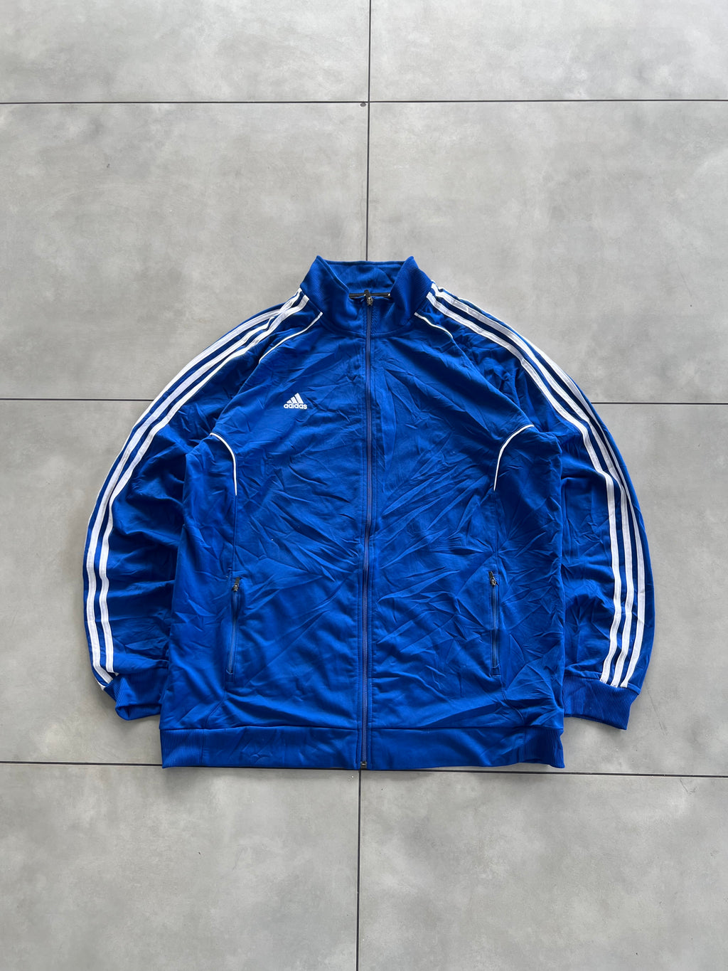 ADIDAS BLUE STRIPE VINTAGE JACKET- XXL