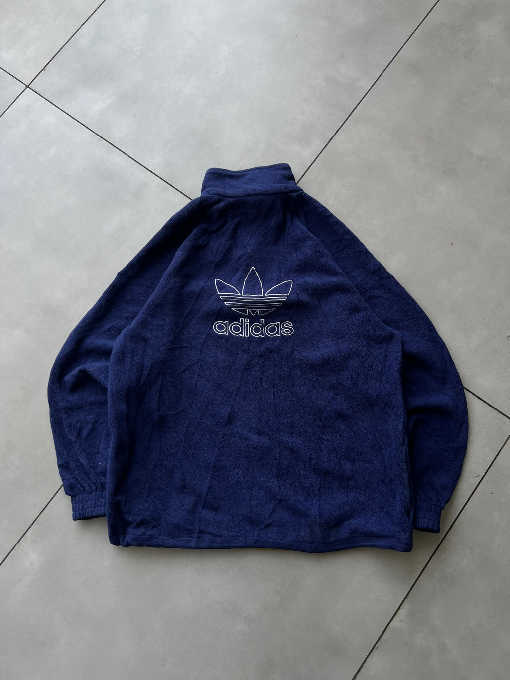 ADIDAS QUARTER ZIPPER FLEECE JACKET- L