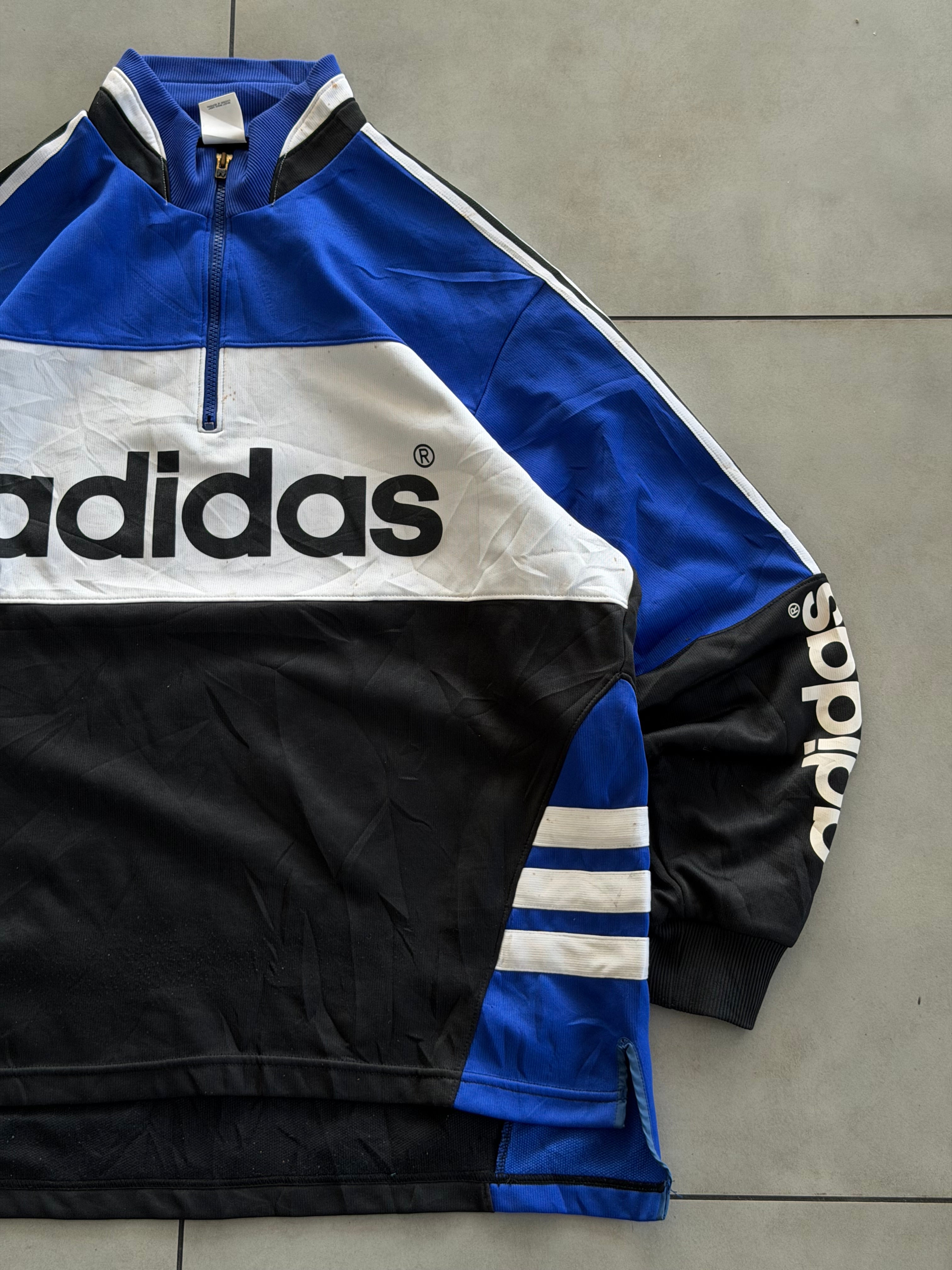 ADIDAS 90’s QUARTER ZIPPER VINTAGE JACKET- XL