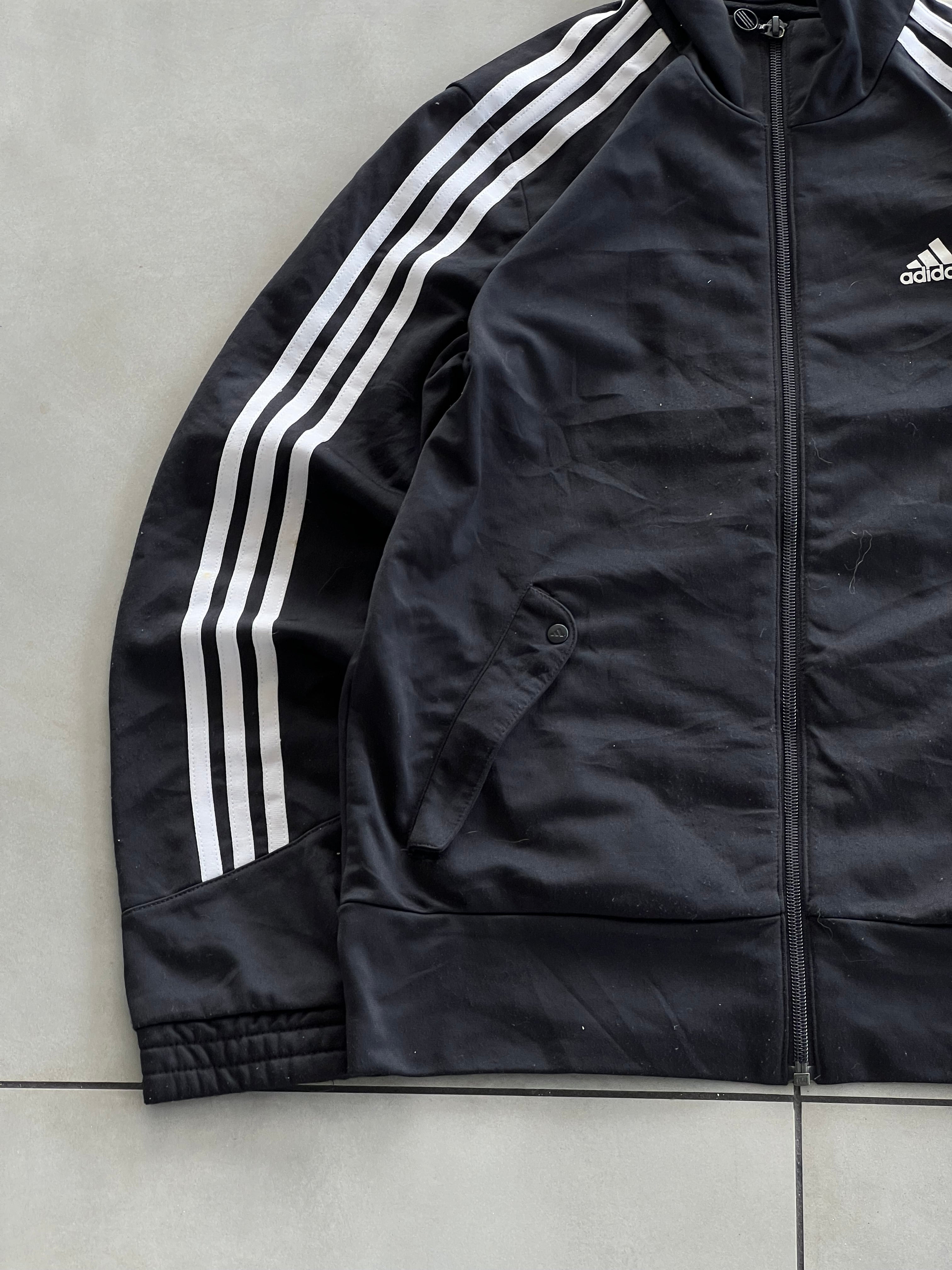 ADIDAS BLACK STRIPE VTG JACKET- Xs