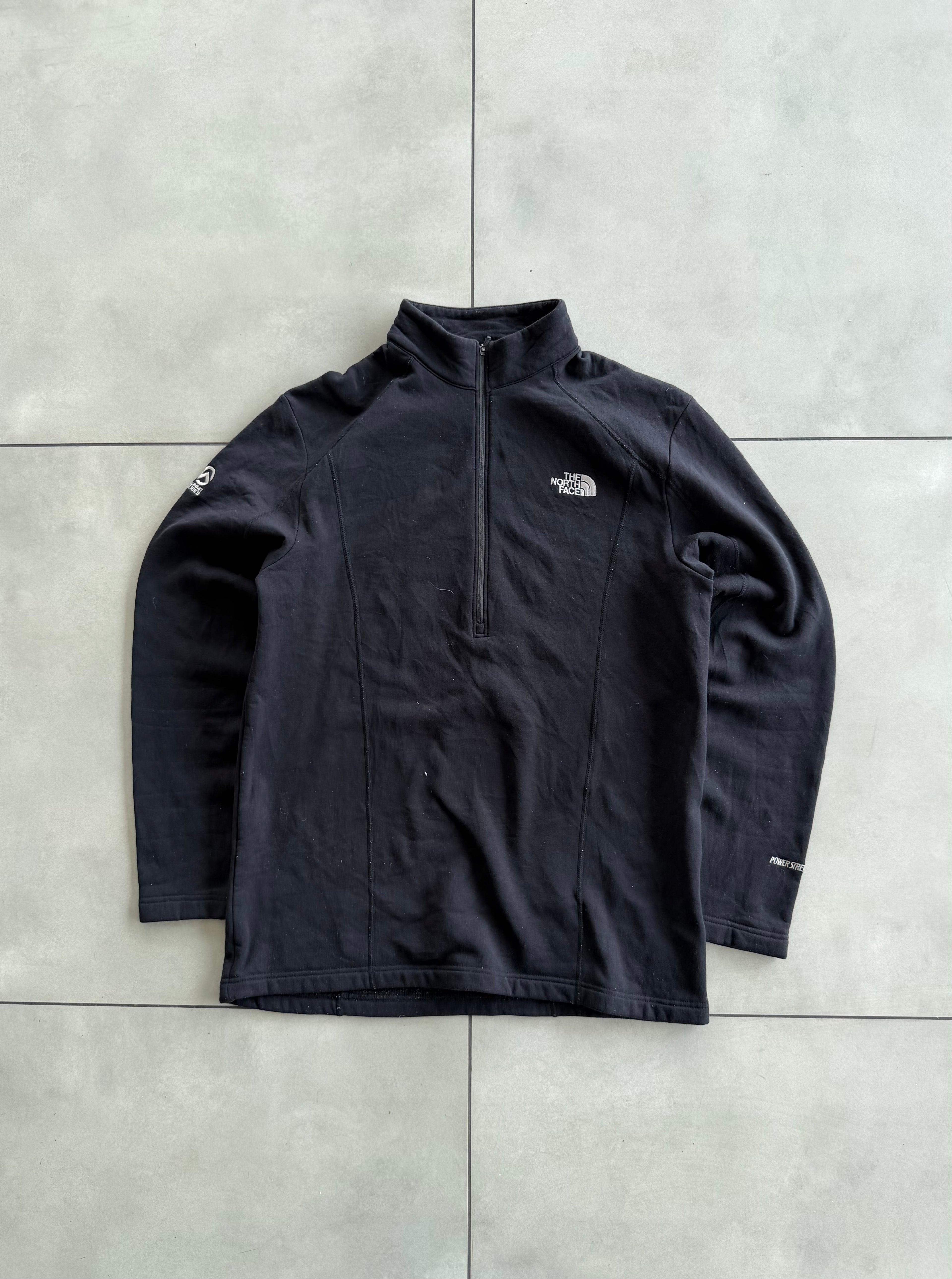 NORTH FACE FLEECE HALF ZIPPER VTG JACKET- M